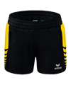 Erima Six Wings Worker Short Damen Schwarz Gelb - schwarz