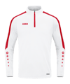 JAKO Power Sweatshirt Weiss Rot F004 - weiss