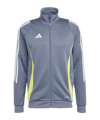 adidas Tiro 24 Trainingsjacke Grau Gelb - grau