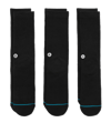 Stance Uncommon Solids Icon Socks 3er Pack Schwarz - schwarz