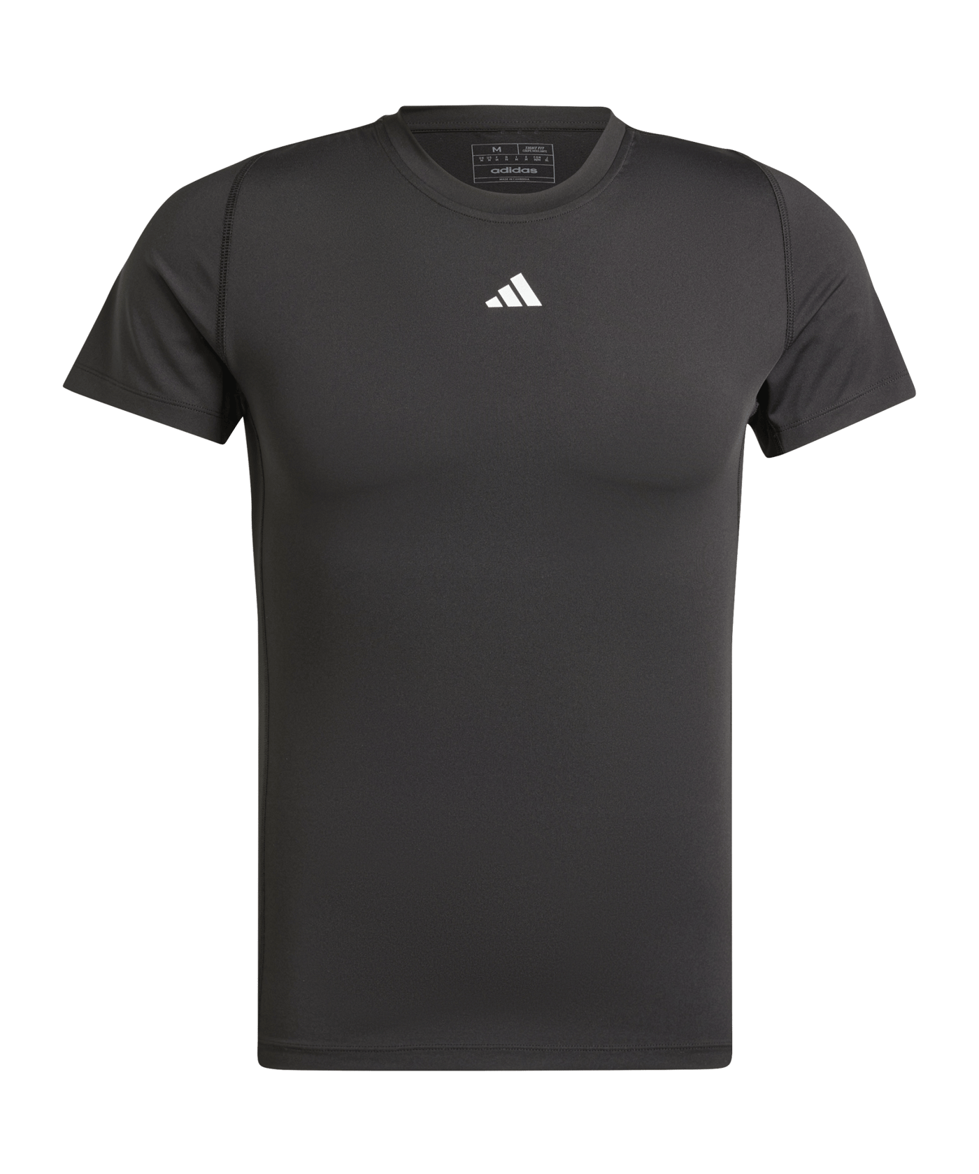 adidas Techfit Aeroready T-Shirt Schwarz - schwarz