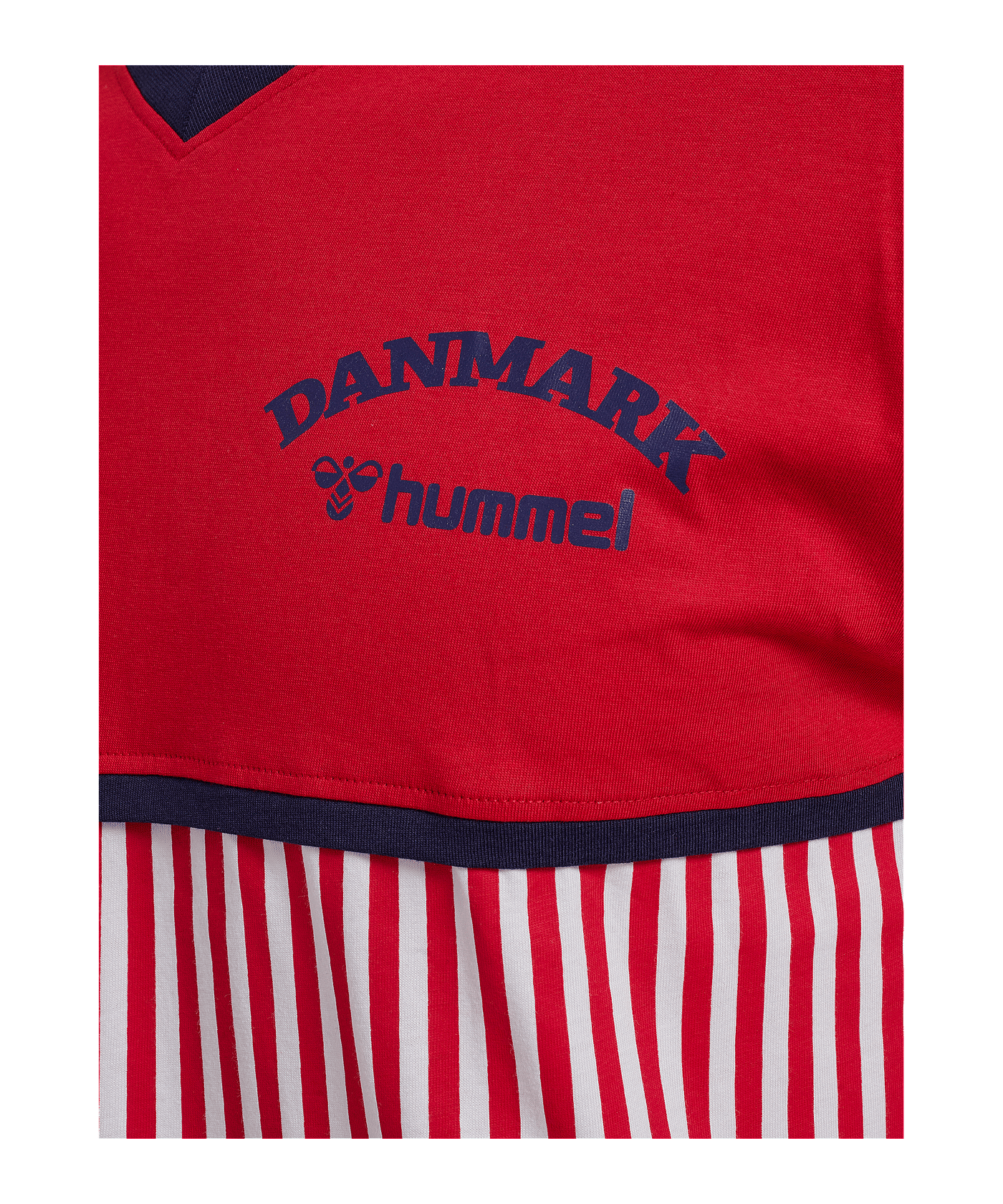 hummel DBU Dänemark Fan 86 Block Cotton T-Shirt 2026 Rot F3681 - rot