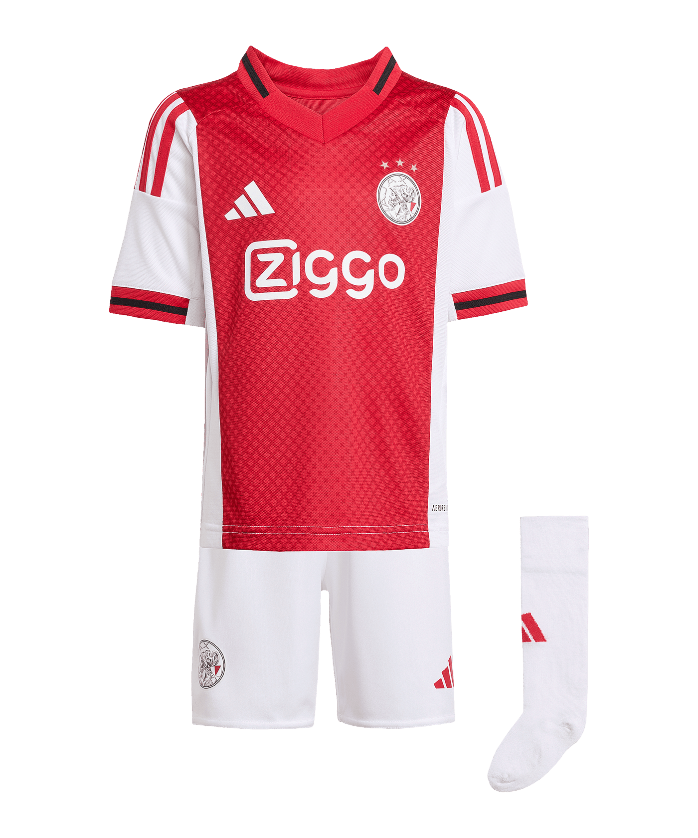 adidas Ajax Amsterdam Mini Trikot Set Home 2025/2026 Kids Weiß - weiss