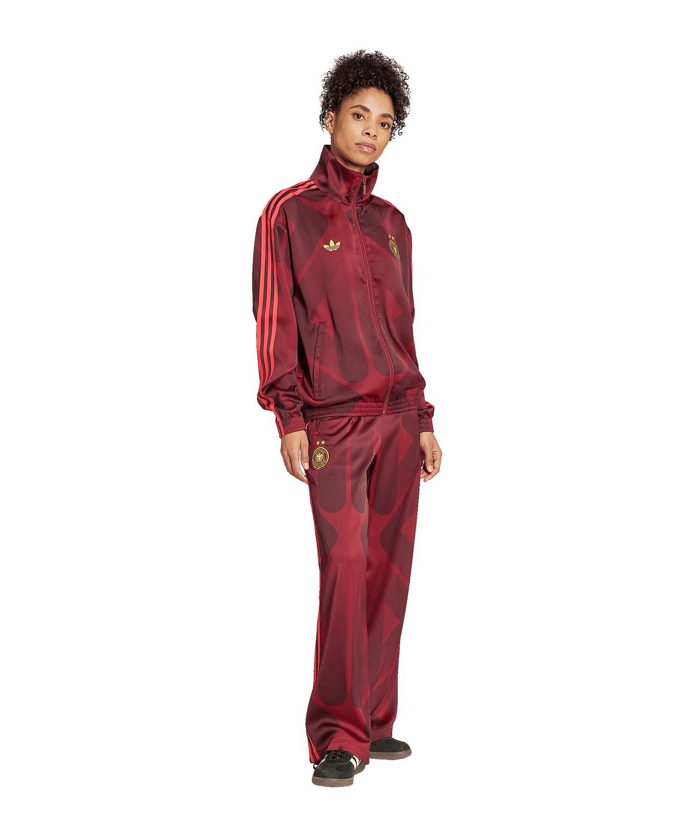 adidas Deutschland Track Sweatshirt Damen Rot - rot