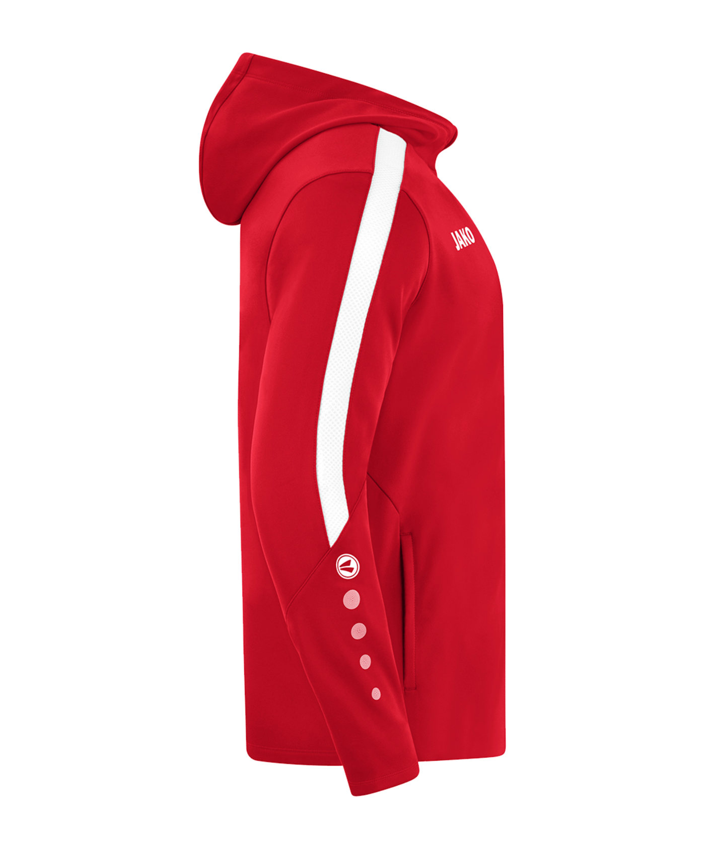 JAKO Power Kapuzenjacke Rot Weiss F100 - rot