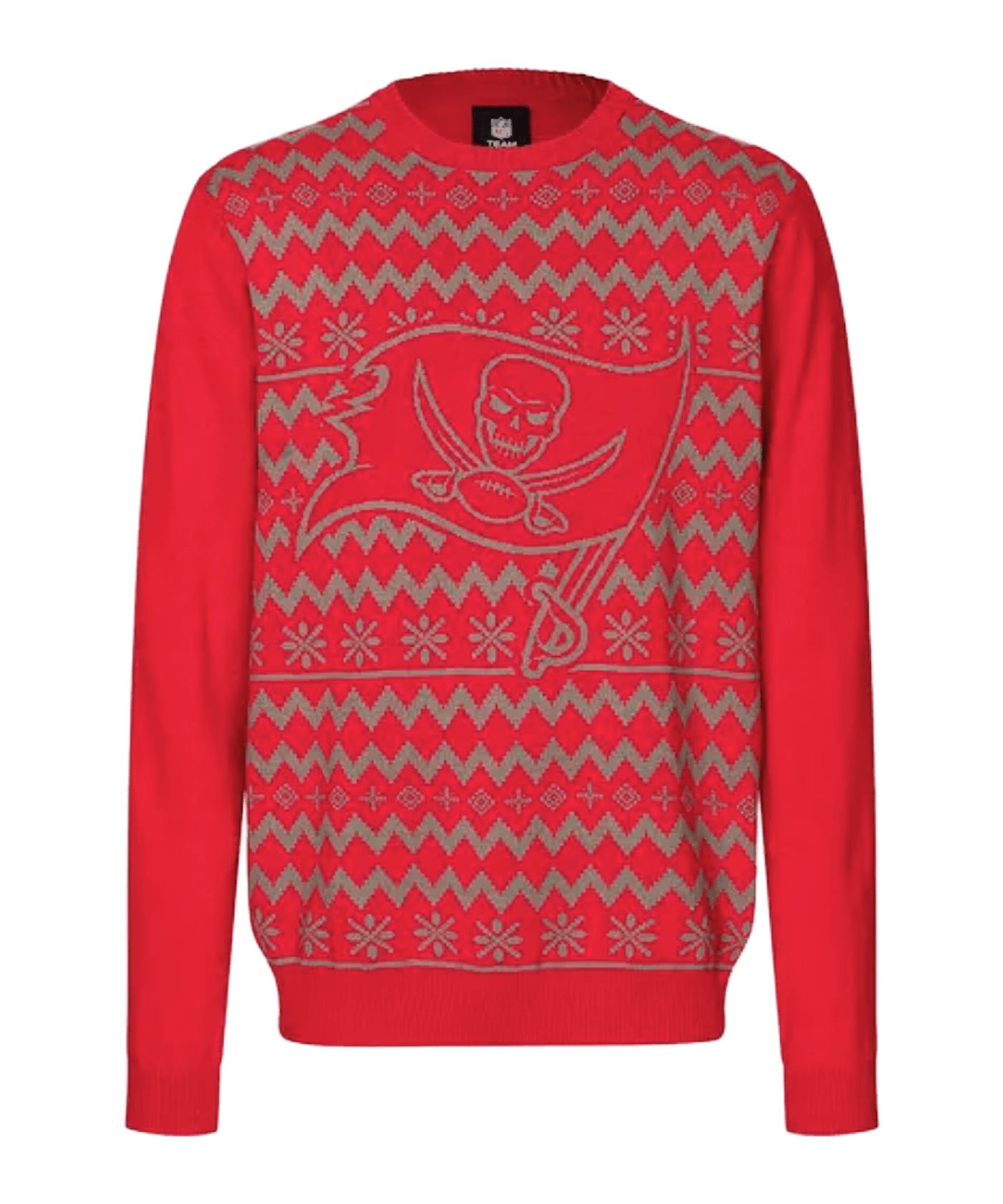 FOCO NFL TBB Ugly Christmas Sweatshirt Schwarz Rot - schwarz
