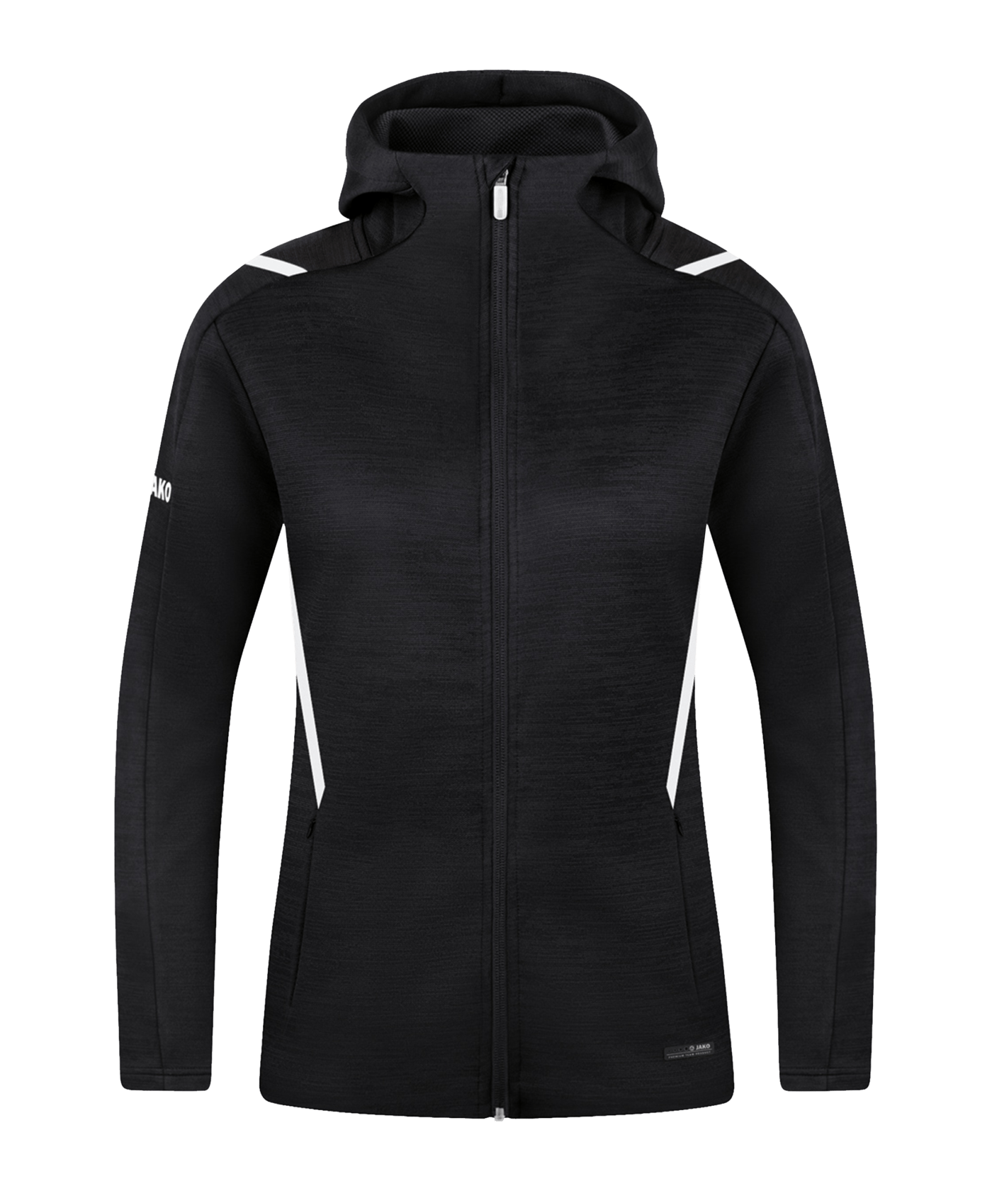 JAKO Challenge Freizeit Kapuzenjacke Damen F501 - schwarz