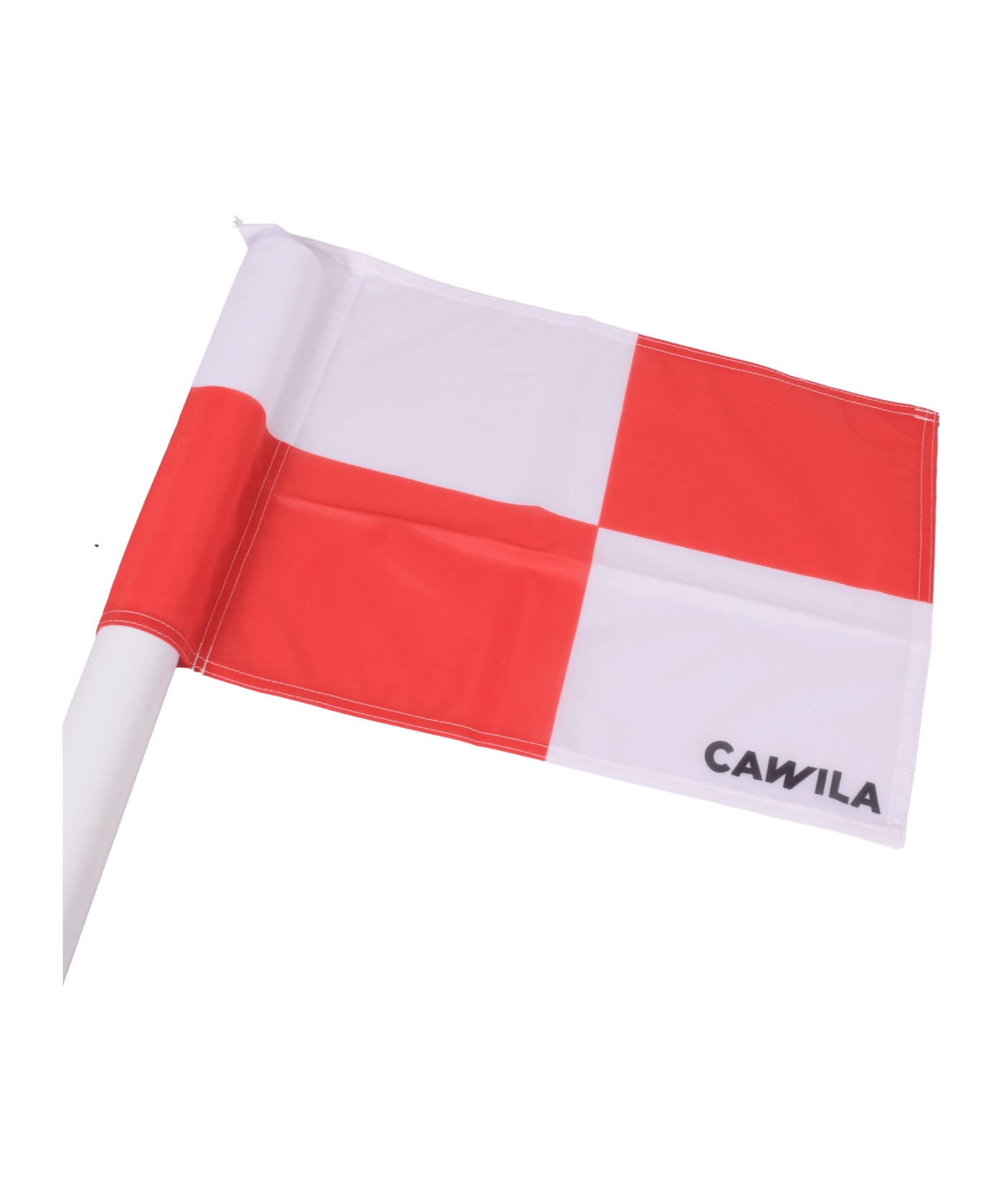 Cawila Eckfahne 45x45cm Weiss Rot - weiss