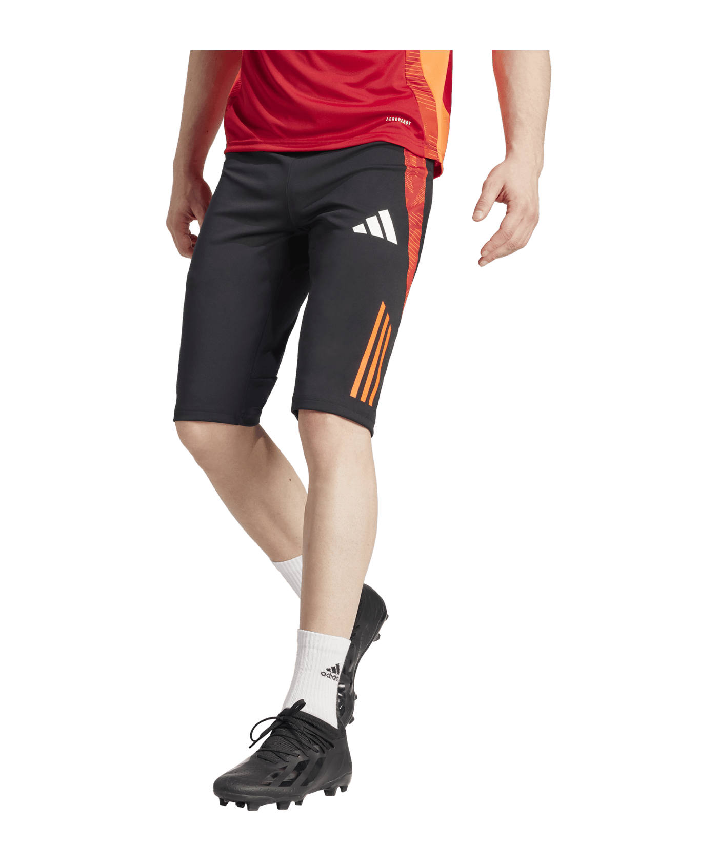 adidas Tiro 24 Competition Short Schwarz Rot - schwarz