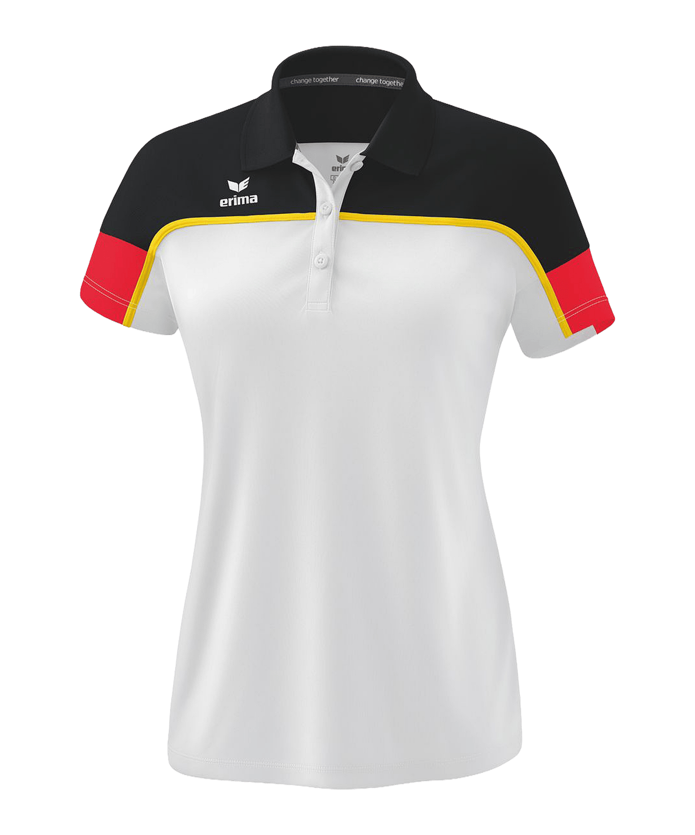 Erima Change by Poloshirt Damen Weiss Schwarz | - weiss