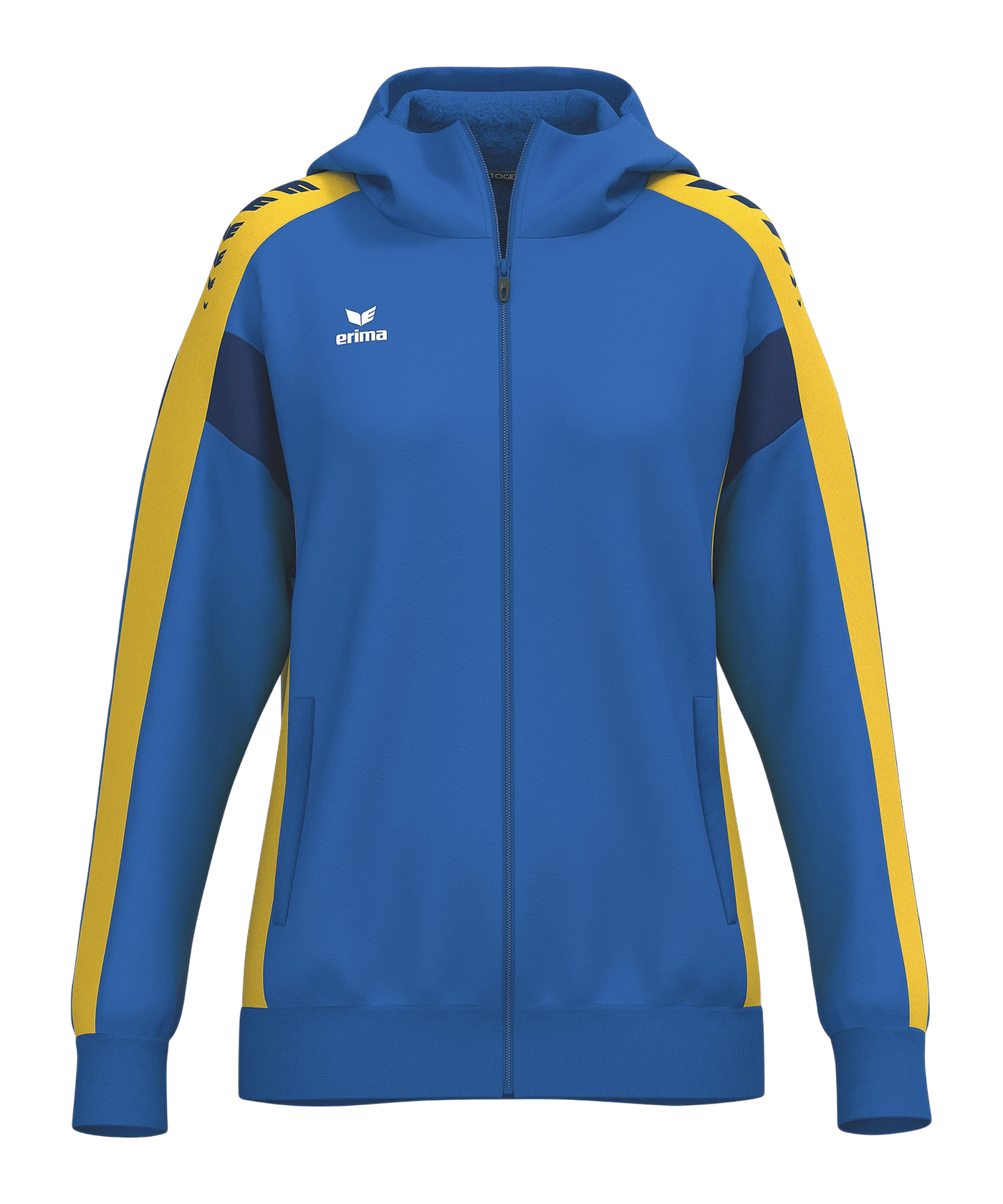 Erima Celebrate 125 Kapuzenjacke Damen Blau Fnewroyalgelb - blau