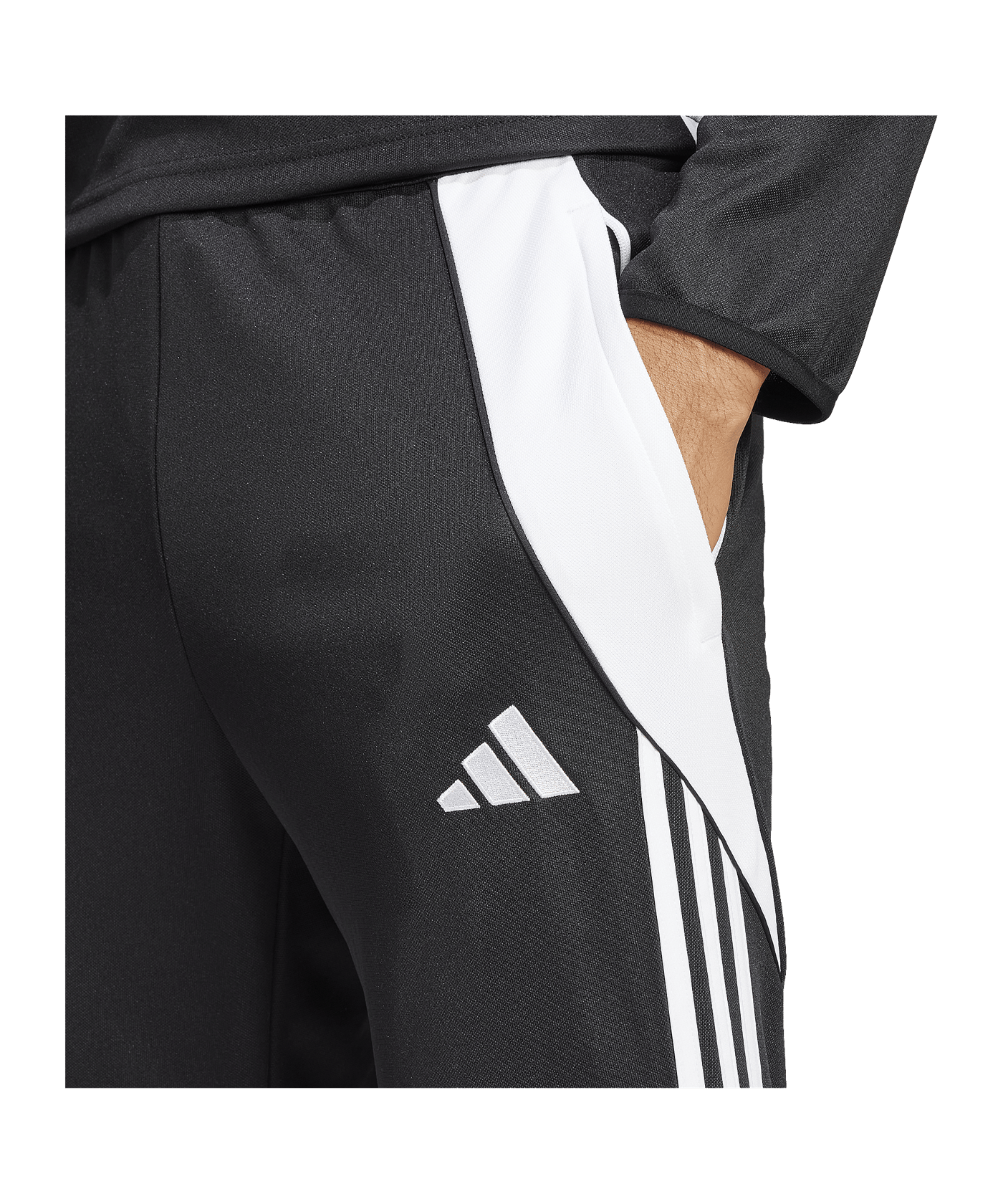 adidas Tiro 24 Trainingshose Slim Schwarz Weiss - schwarz