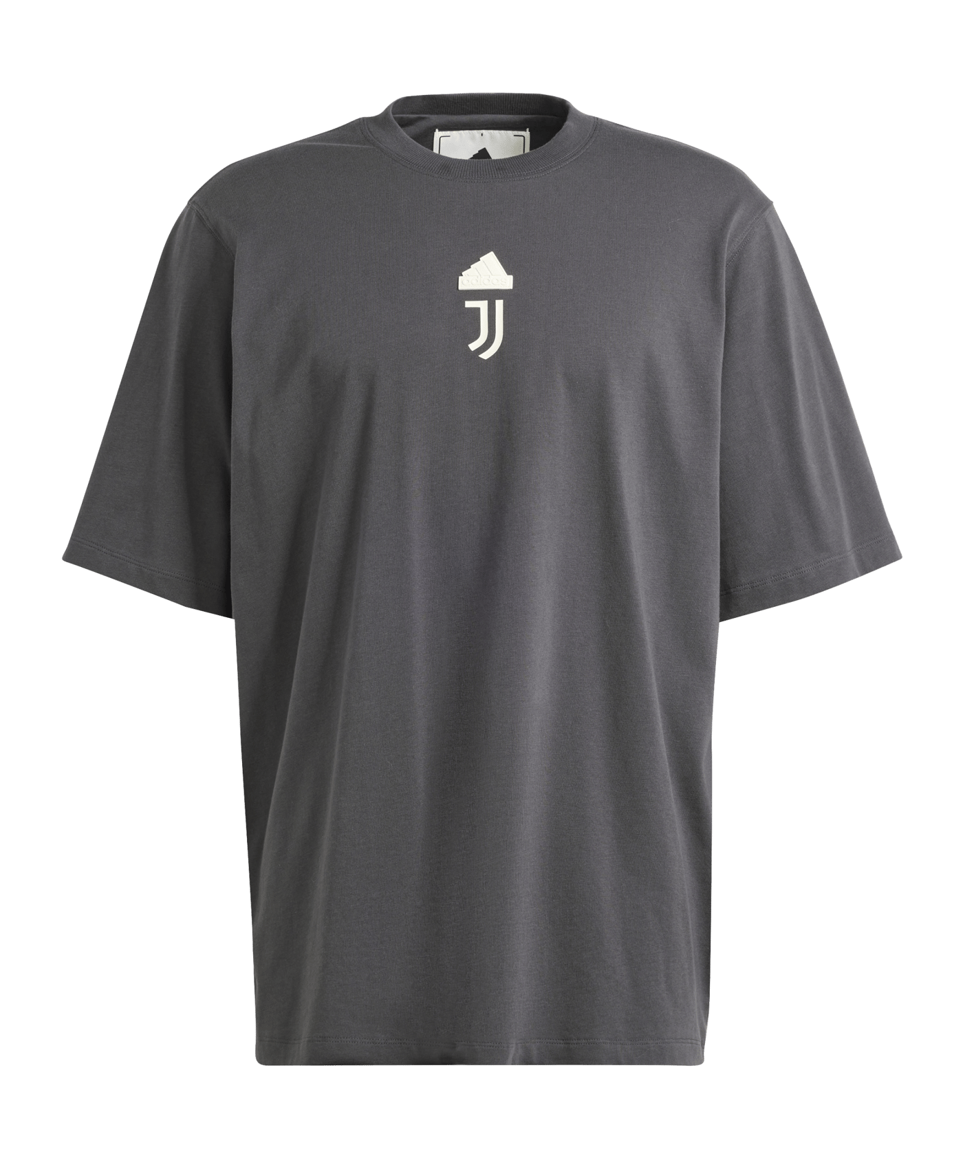 adidas Juventus Turin Oversize T-Shirt Grau Weiss - grau