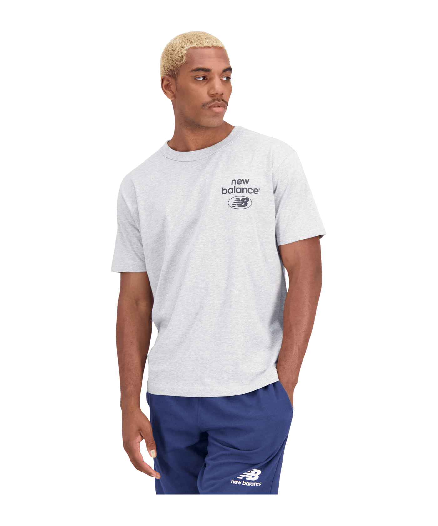New Balance Essentials Logo T-Shirt Grau FAG - grau