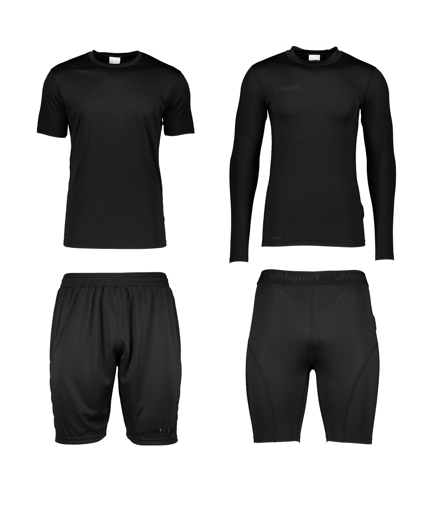 uhlsport Black Edition Torwartset Kids Schwarz F01 - schwarz
