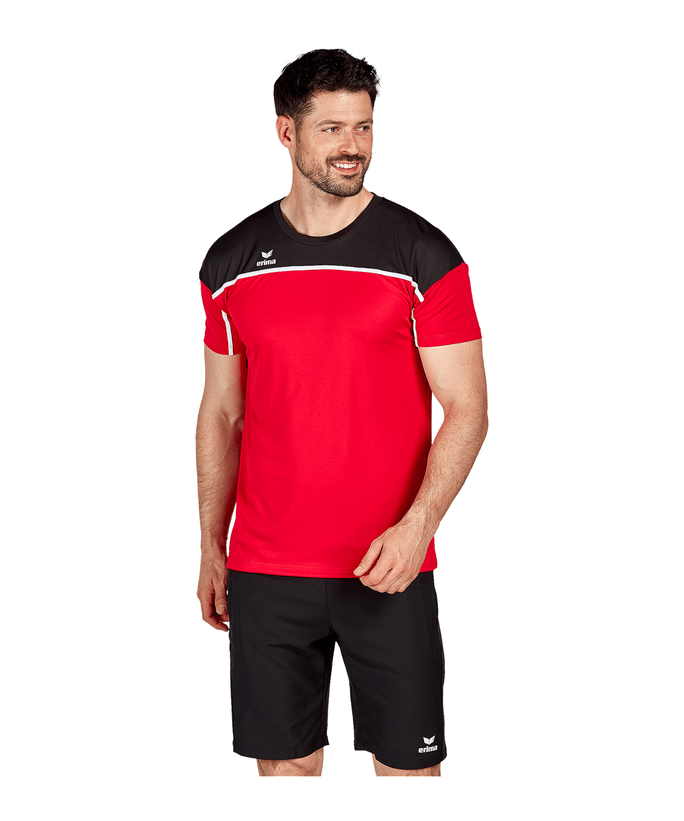 Erima Change by T-Shirt Rot Schwarz - rot