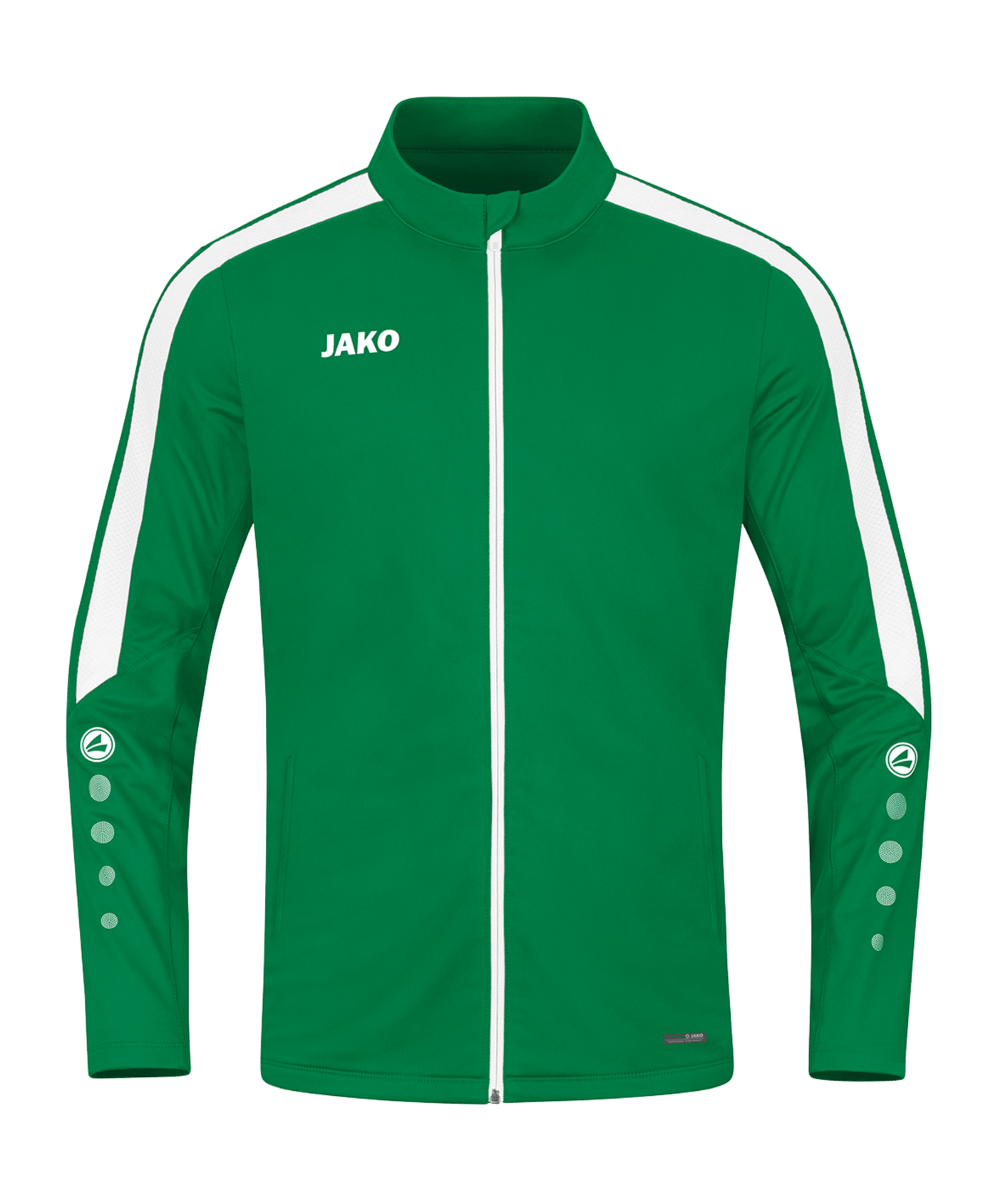 JAKO Power Polyesterjacke Grün Weiss F200 - gruen