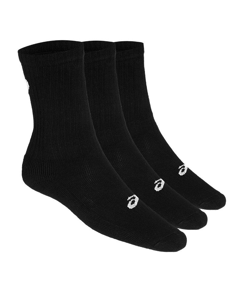 Asics 3er Pack Crew Sock Socken Schwarz F0900 - schwarz