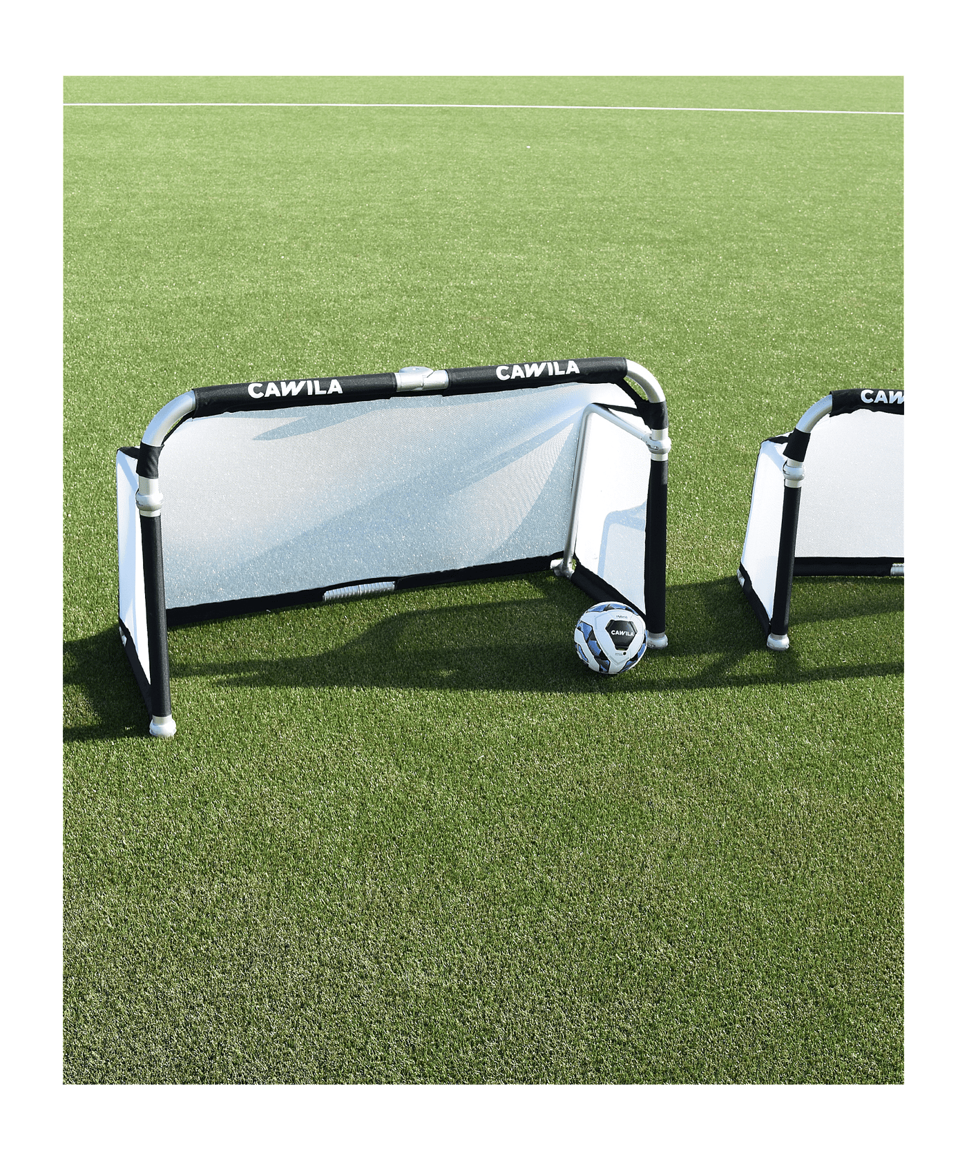 Cawila LIGA Fußball Minitor | Alu Klapptor | 145 x 95cm - silber