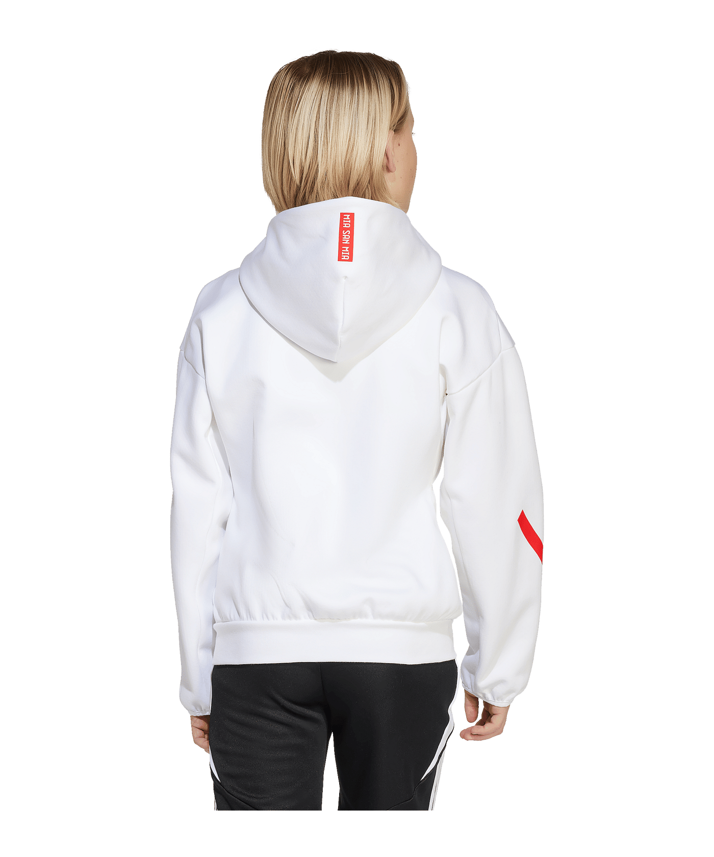 adidas FC Bayern München Anthem Kapuzenjacke Kids Weiß - weiss