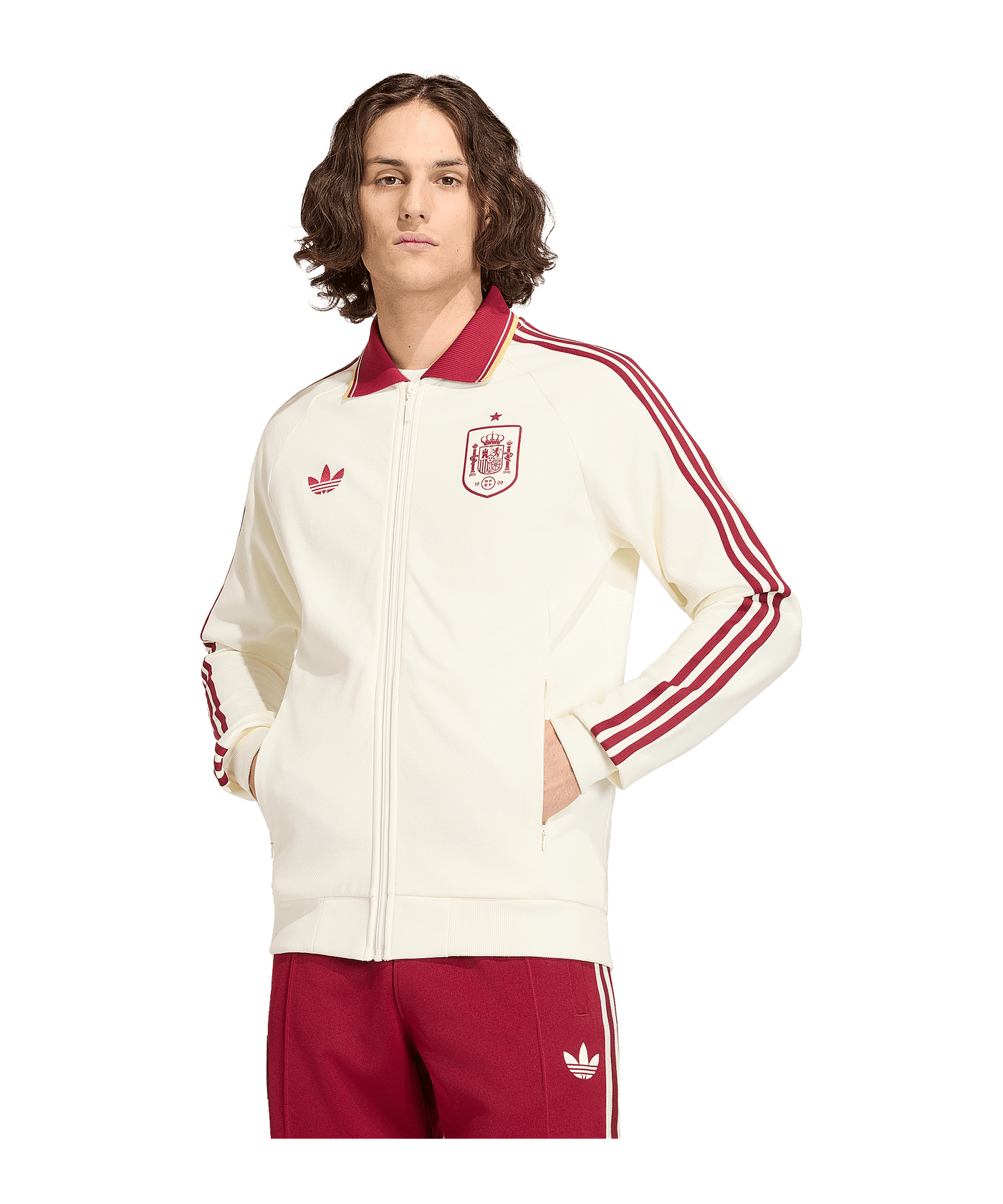 adidas FEF Spanien Anthem Jacke Weiß - weiss