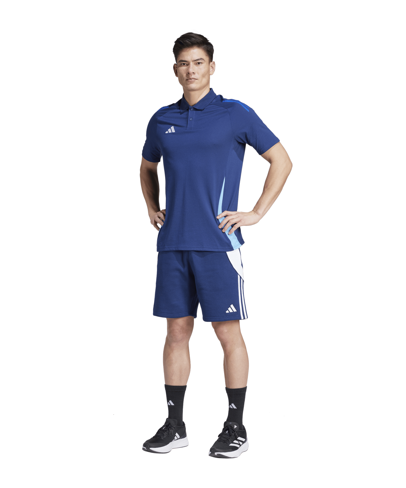 adidas Tiro 24 Short Dunkelblau Weiss - blau