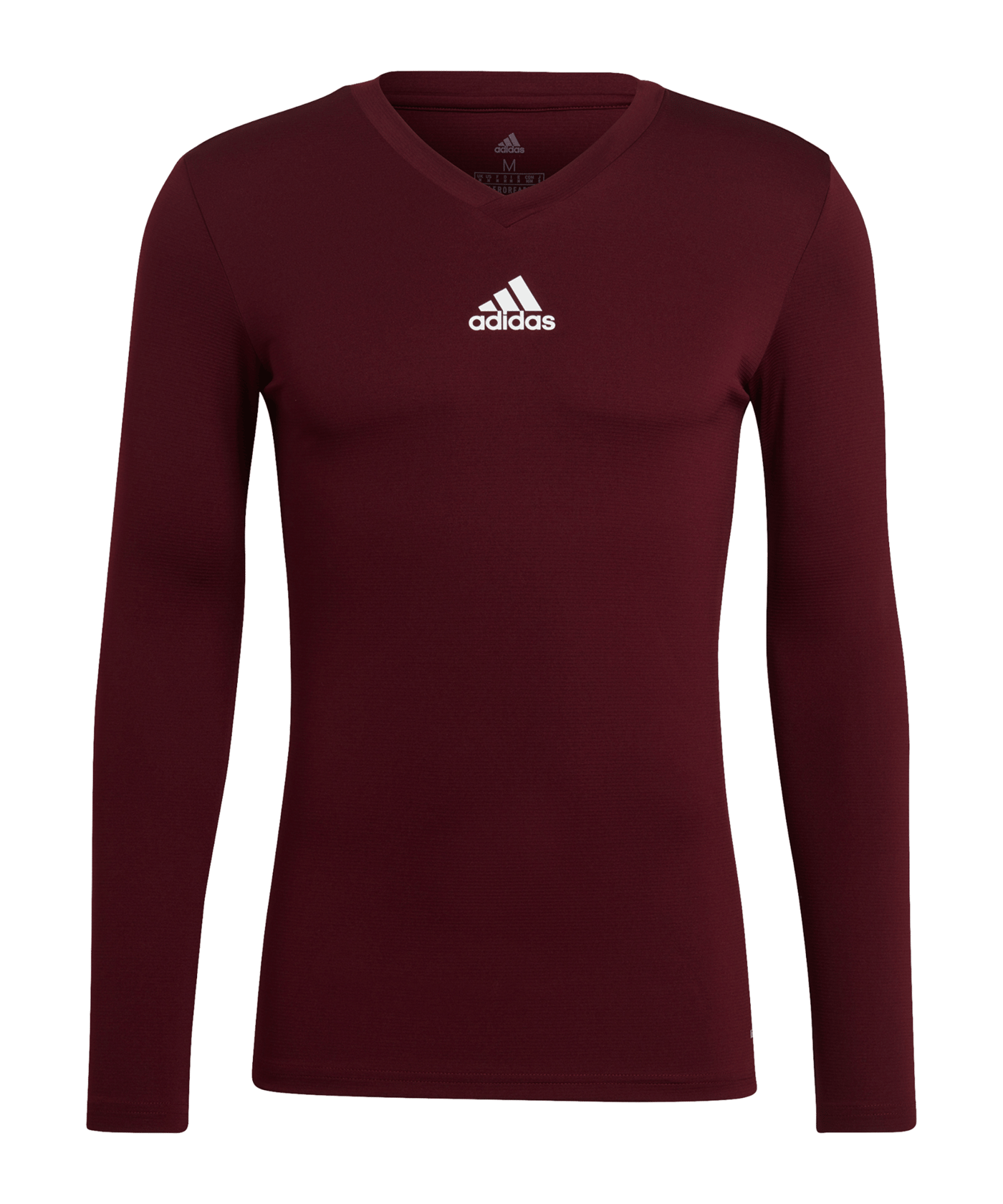 adidas Team Base Top langarm Dunkelrot - rot