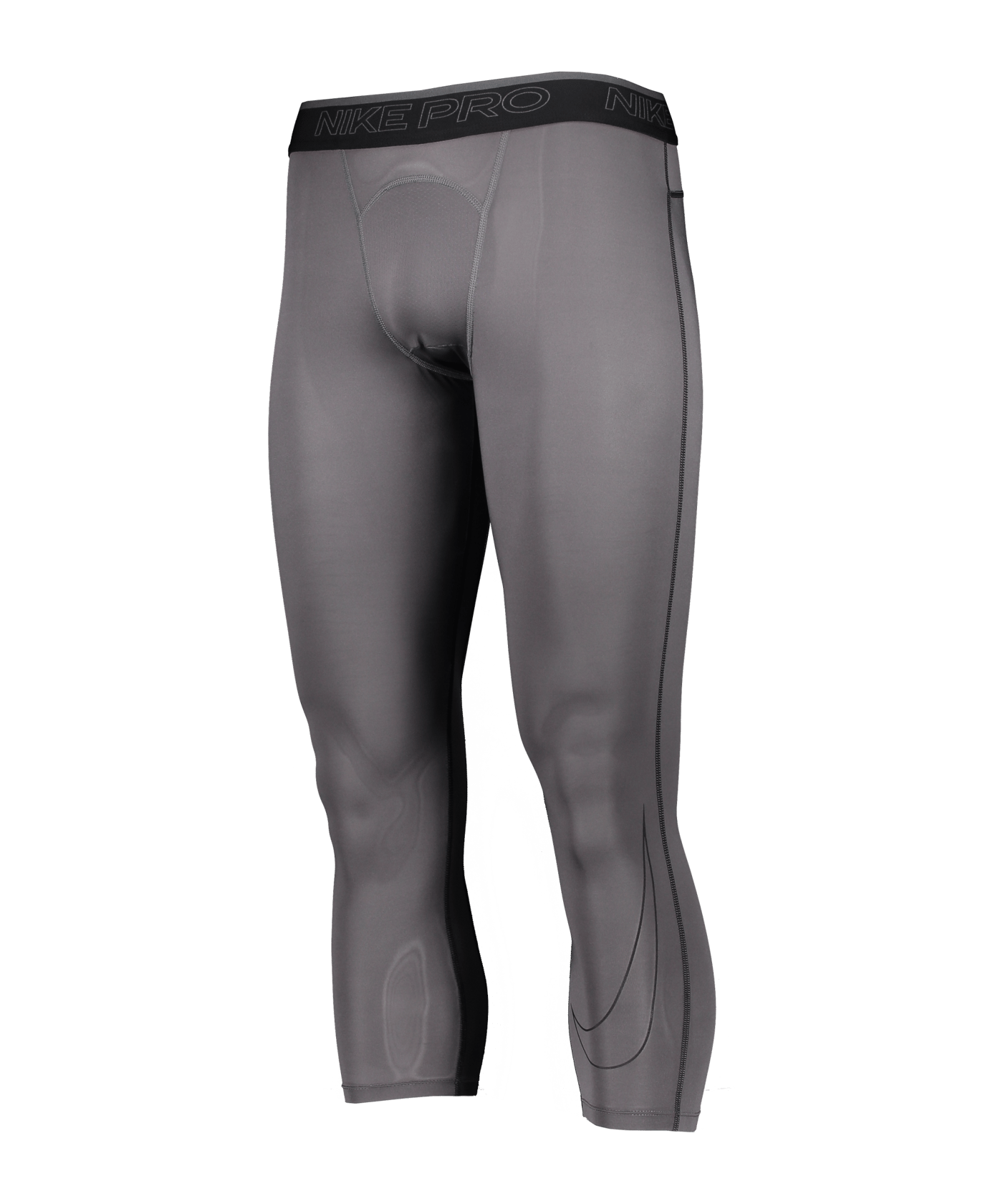 Nike Pro Dri-FIT 3/4 Tight Grau Schwarz F068 - grau