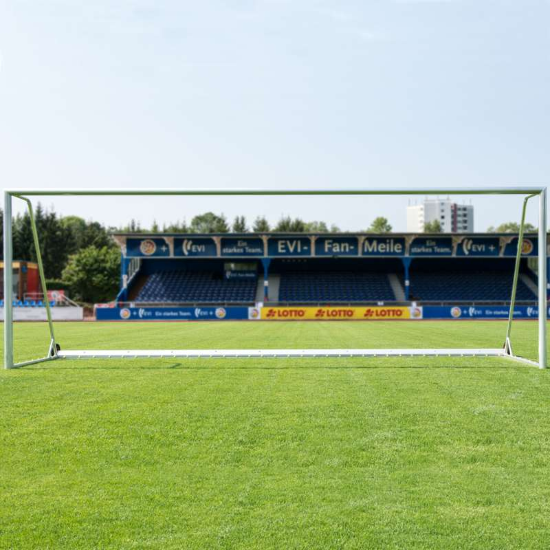 Safety Fußballtore 7,32x2,44 m vollverschweißt | kippsicher - grau