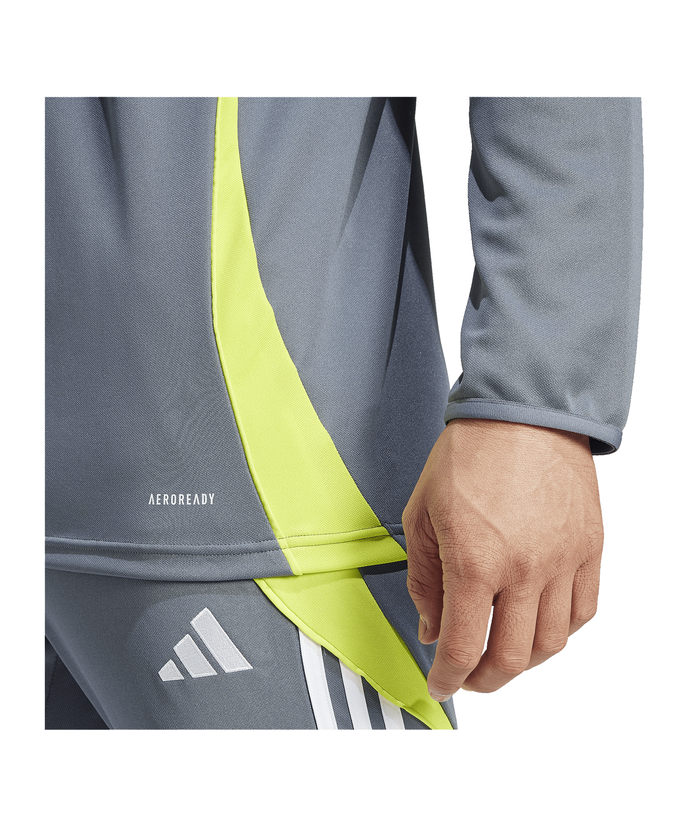 adidas Tiro 24 Trainingstop Grau Gelb - grau