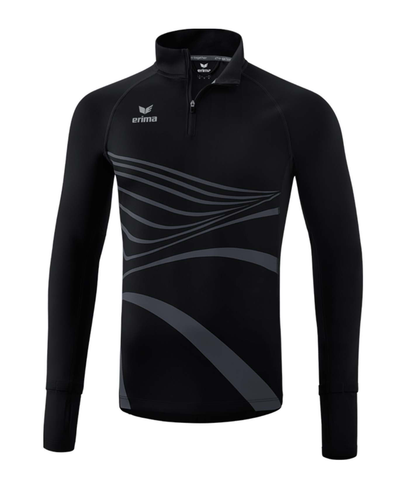 Erima Racing Longsleeve Schwarz - schwarz