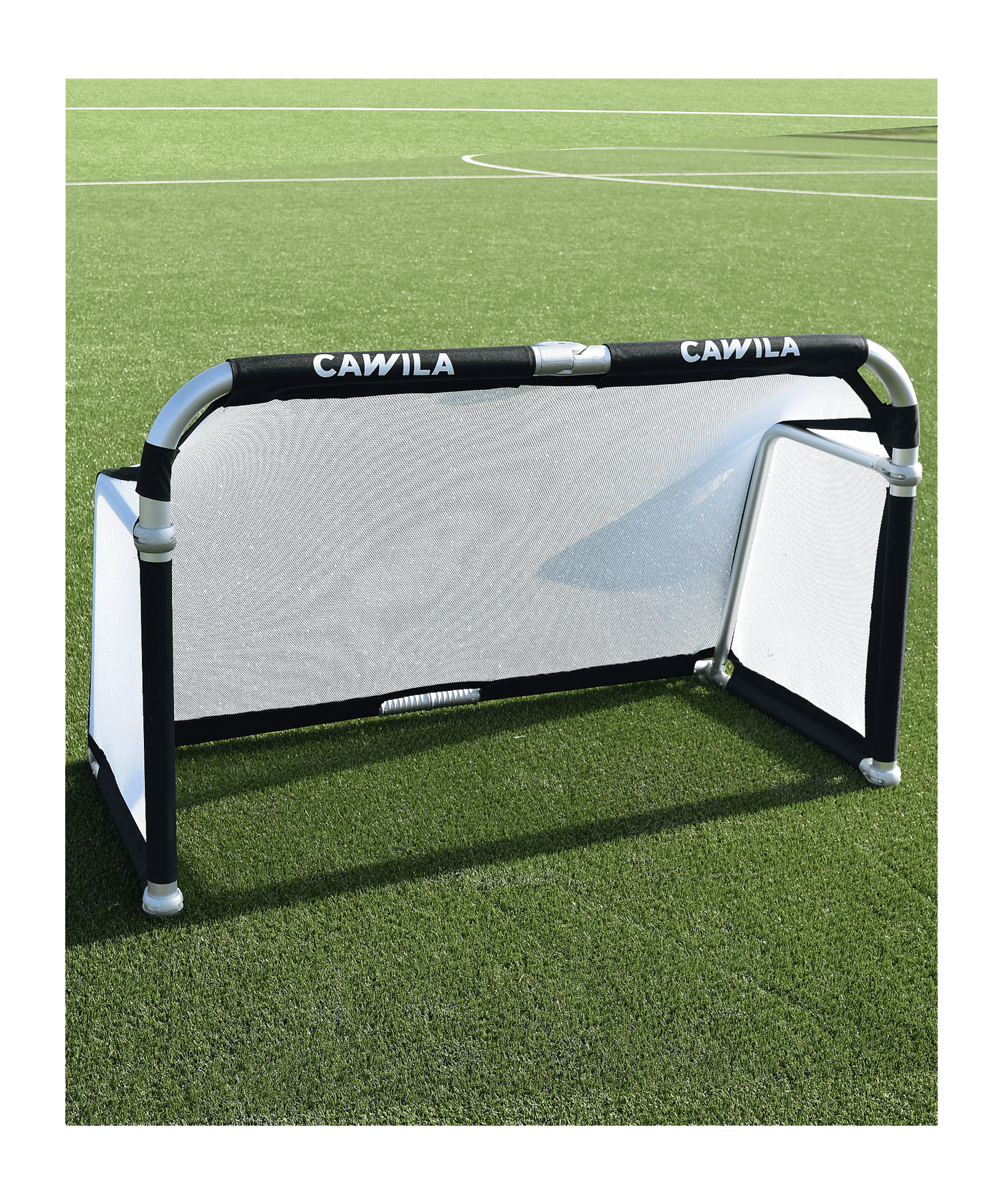 Cawila LIGA Fußball Minitor | Alu Klapptor | 120 x 80cm - silber