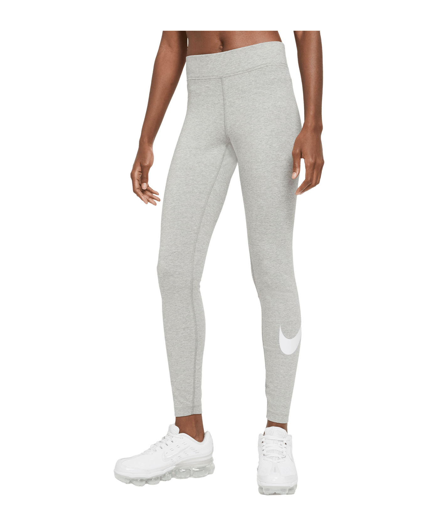 Nike Essentials Swoosh Leggings Damen Grau F063 - grau