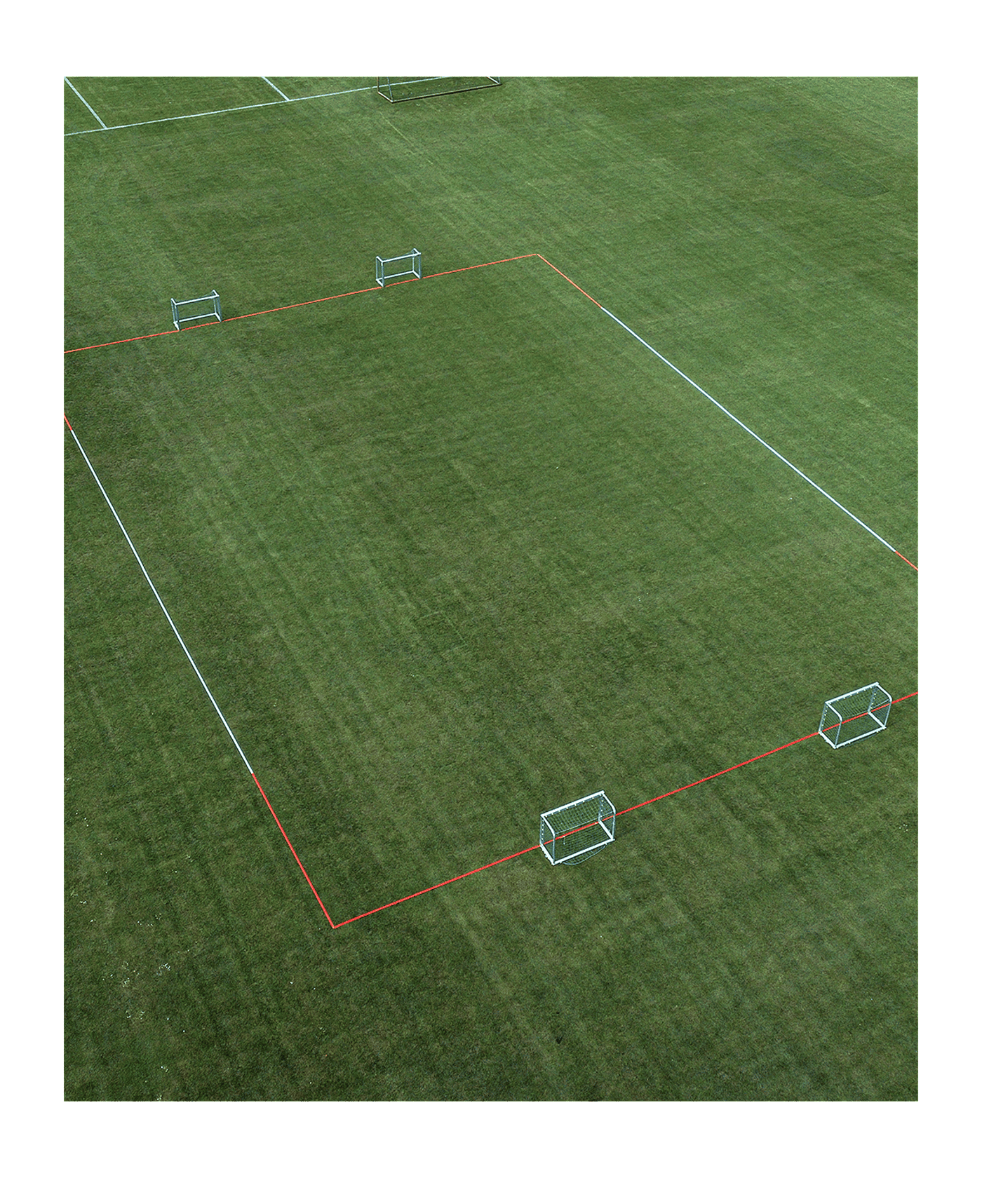 Cawila ACADEMY Spielfeldmarkierung 25x20m | | Rot-Weiss | FUNINO Markierungsgurte - rot