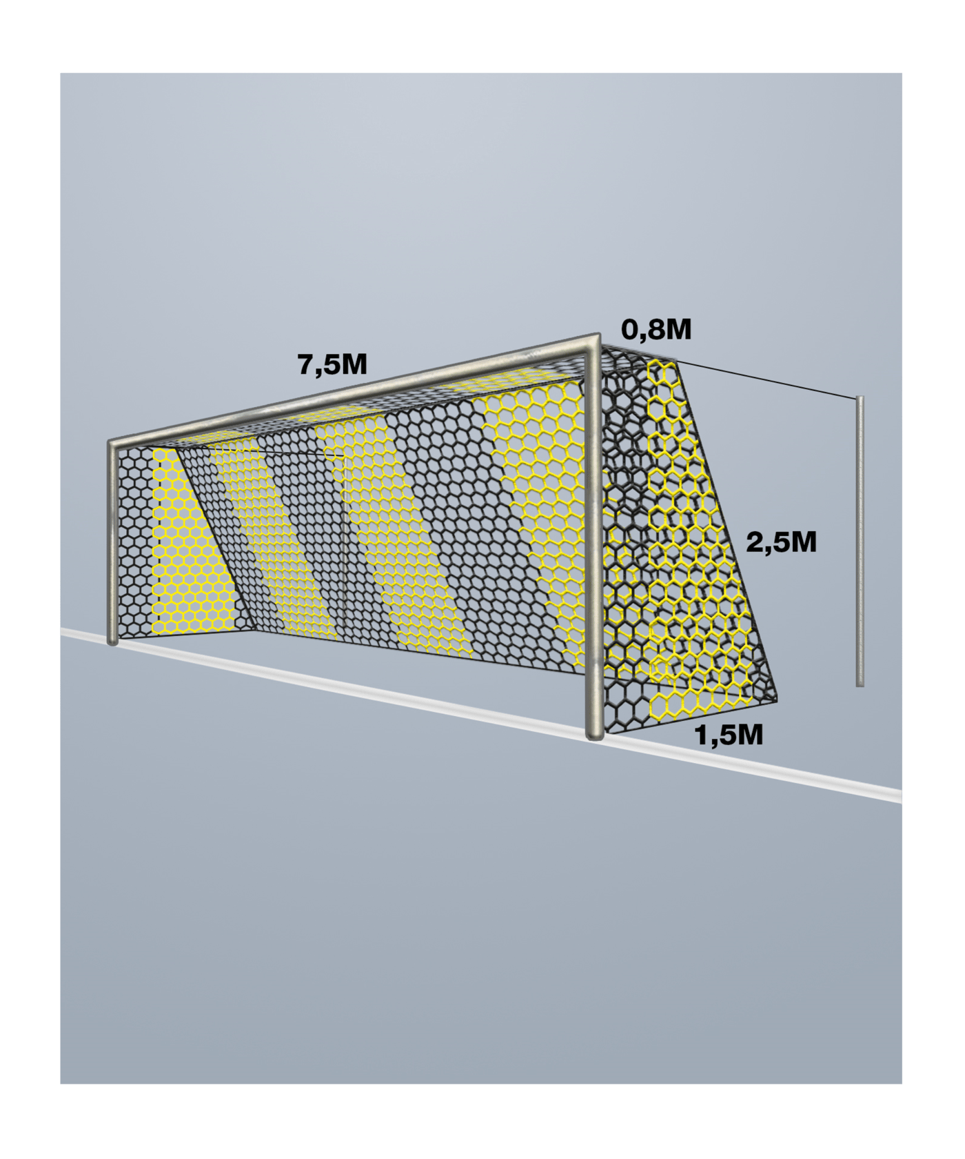 Cawila Tornetz 4MM HEX120 7,5x2,5m 0,8x1,5m GelbS | - gelb