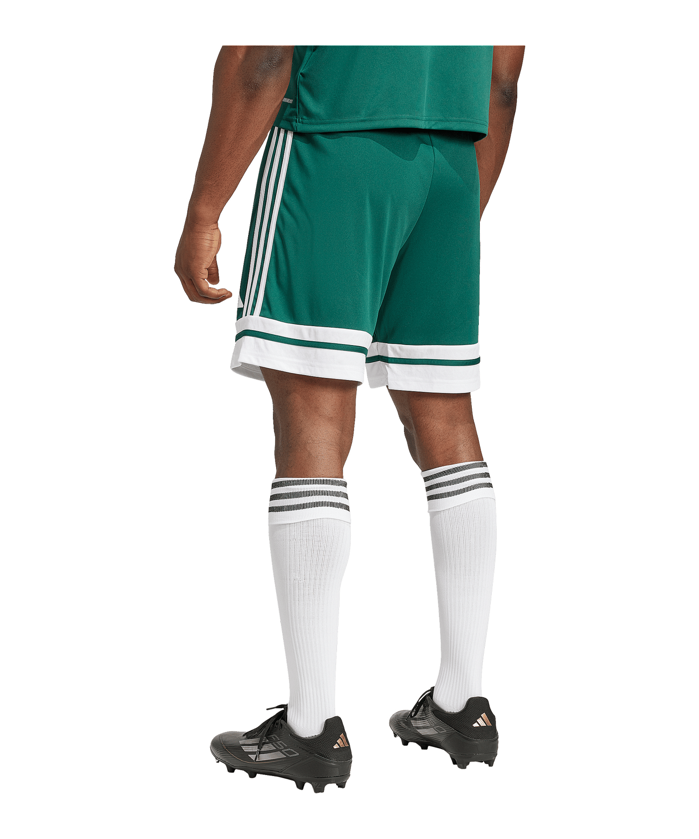 adidas Squadra 25 Short Dunkelgrün/Weiß - gruen