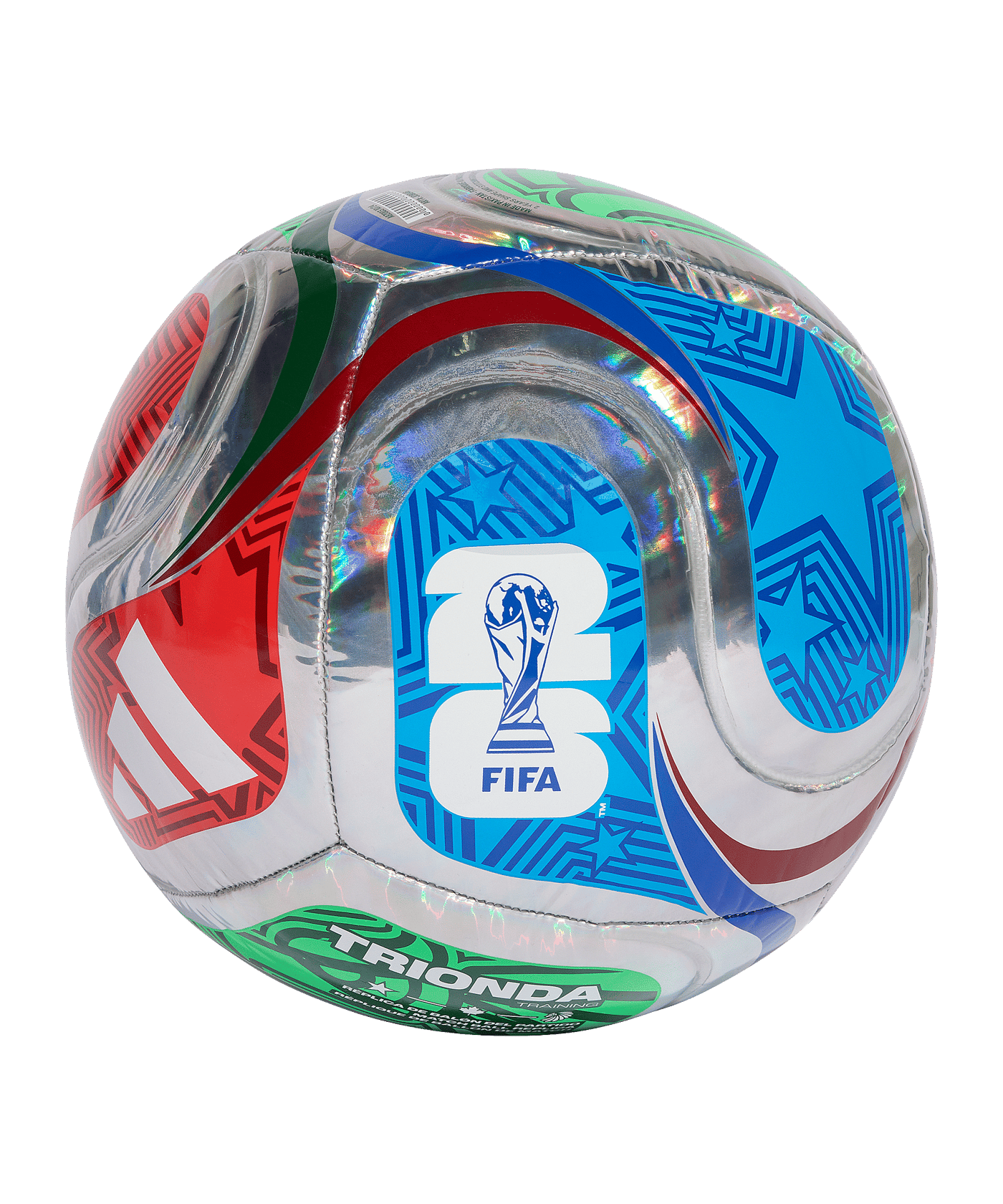 adidas World Cup 26 Trionda Foil Trainingsball Mehrfarbig - mehrfarbig