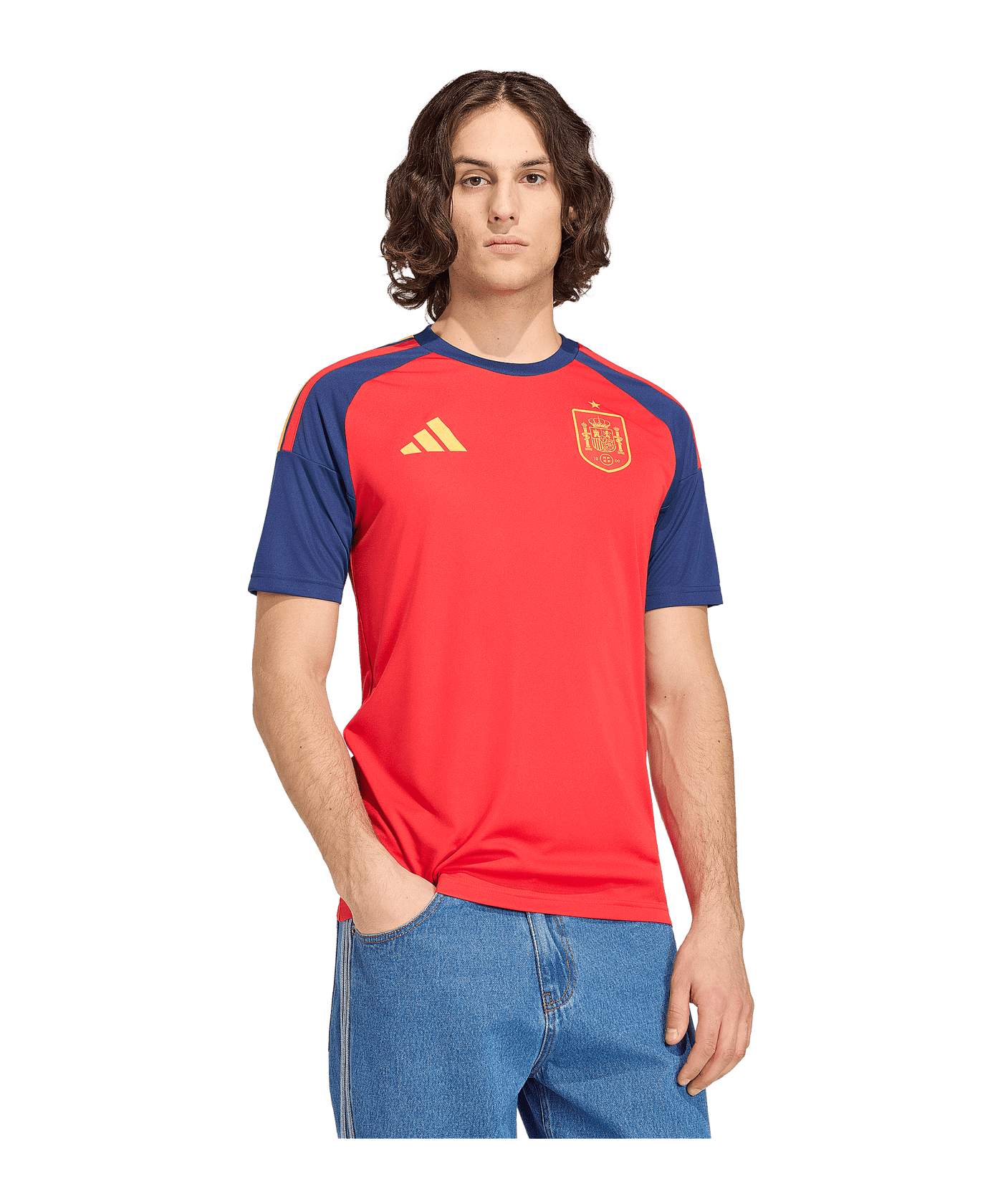 adidas FEF Spanien Fan Trikot Home WM 2026 Rot - rot