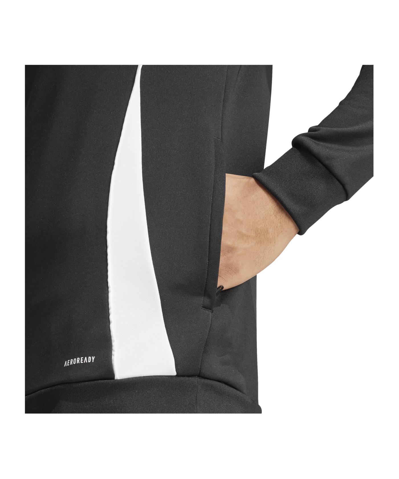 adidas Tiro 24 Hoody Schwarz Weiss - schwarz