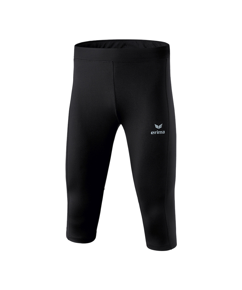 Erima Performance Laufhose 3/4 Schwarz - schwarz