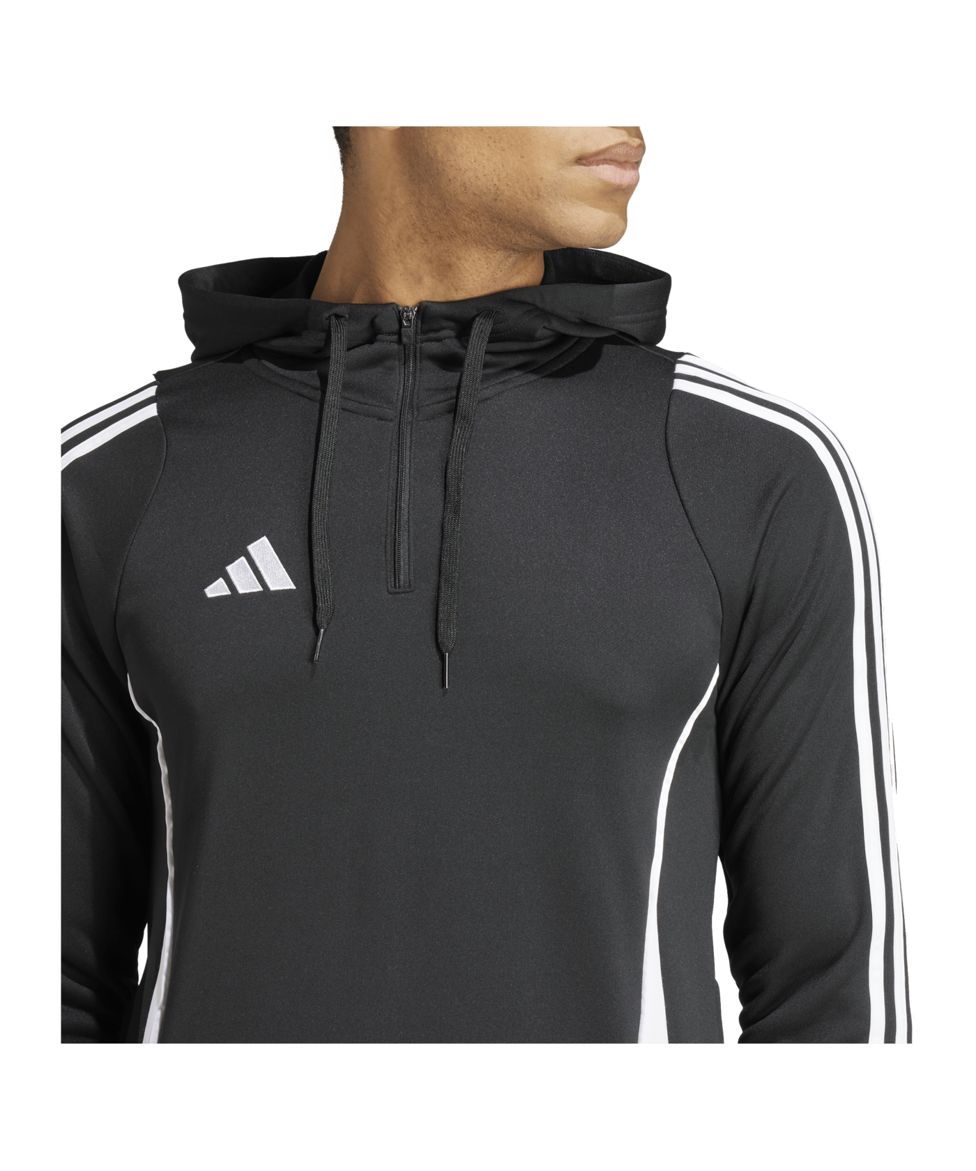 adidas Tiro 24 Hoody Schwarz Weiss - schwarz