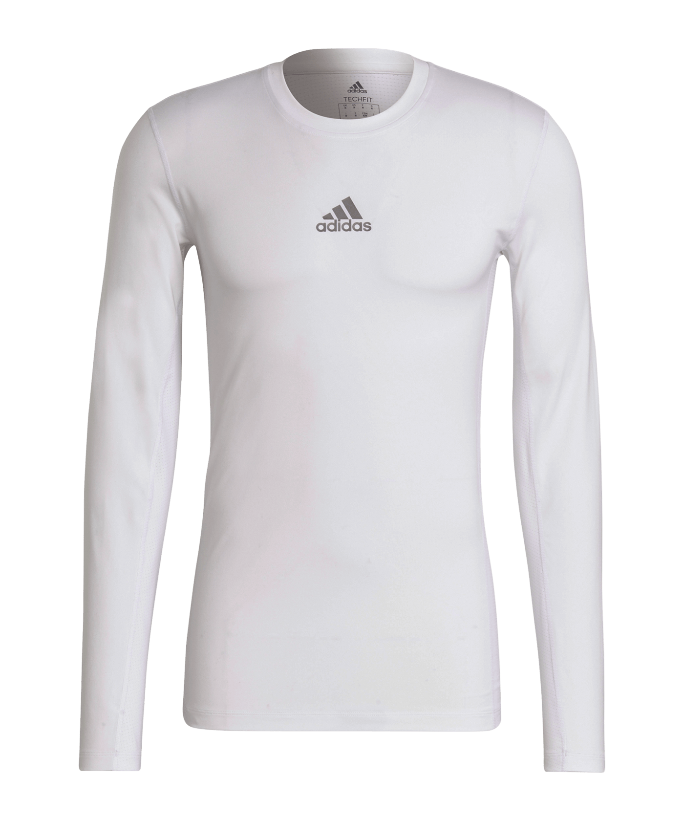 adidas Techfit Shirt langarm Weiss - weiss
