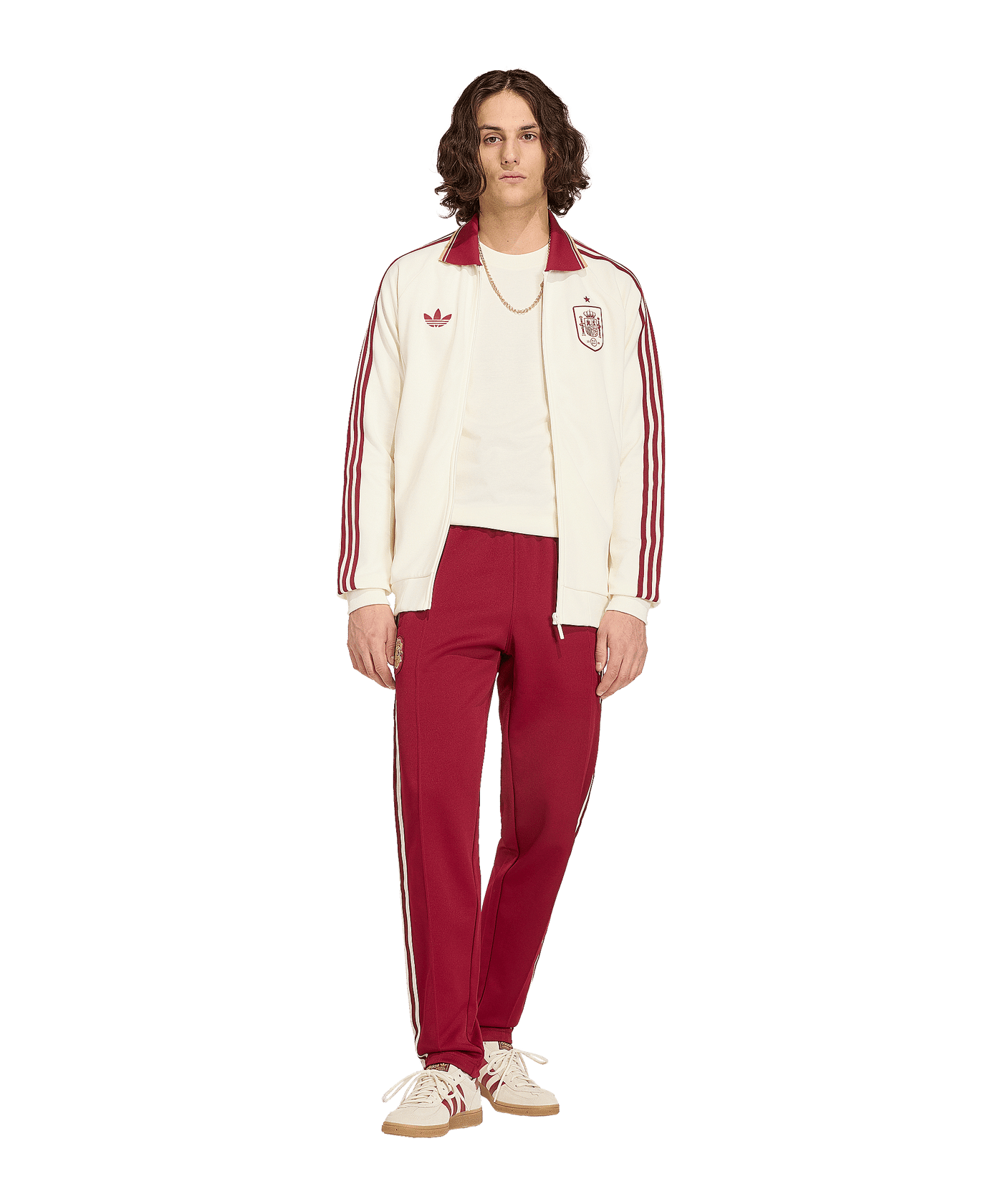 adidas FEF Spanien Anthem Jacke Weiß - weiss
