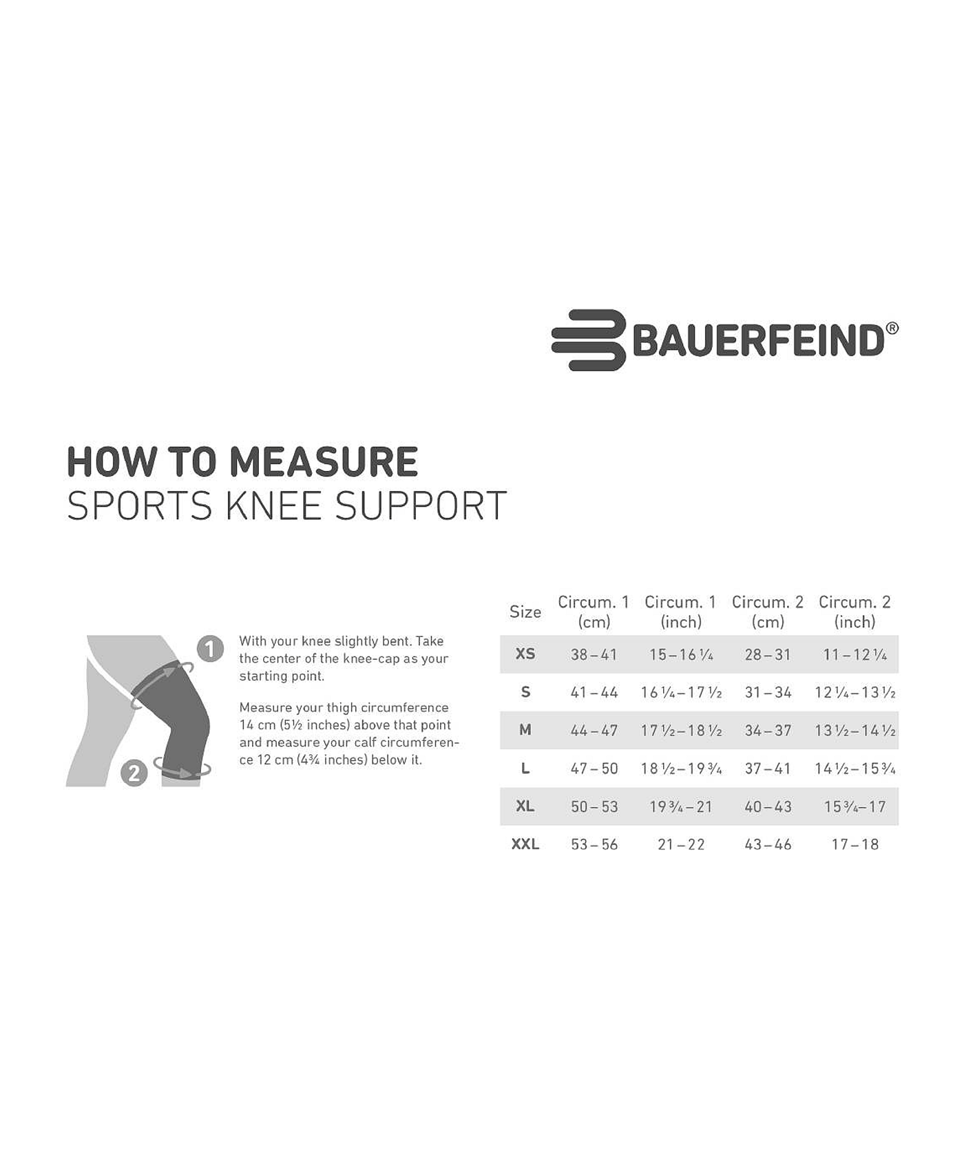 Bauerfeind Sports Kniebandage Blau - blau