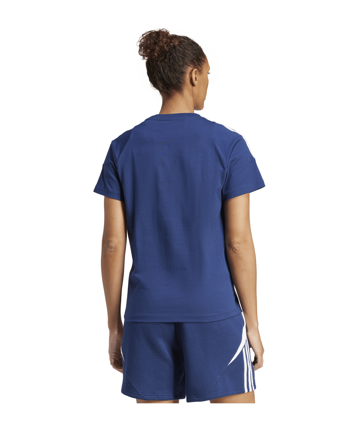 adidas Tiro 24 T-Shirt Damen Blau Weiss - blau