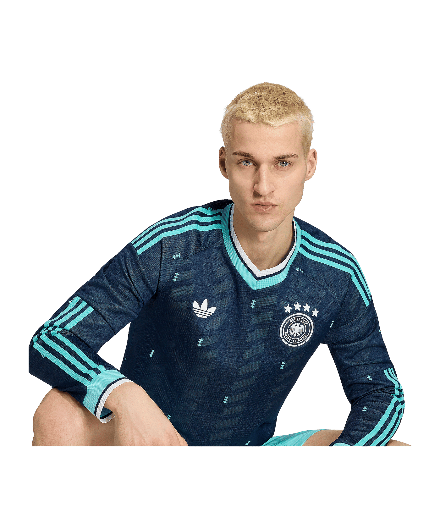 adidas DFB Deutschland Authentic Trikot Langarm |  Away WM 2026 Blau - blau