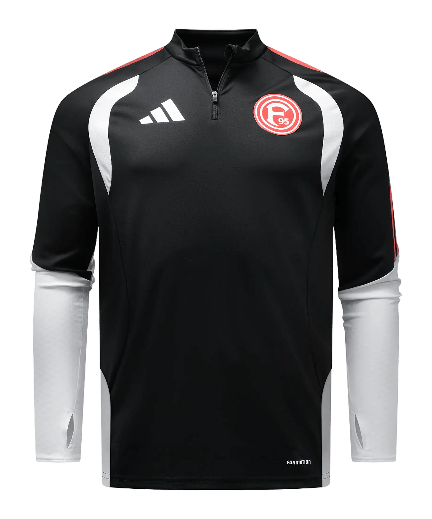 adidas Fortuna Düsseldorf Training Half Zip Top Schwarz - schwarz