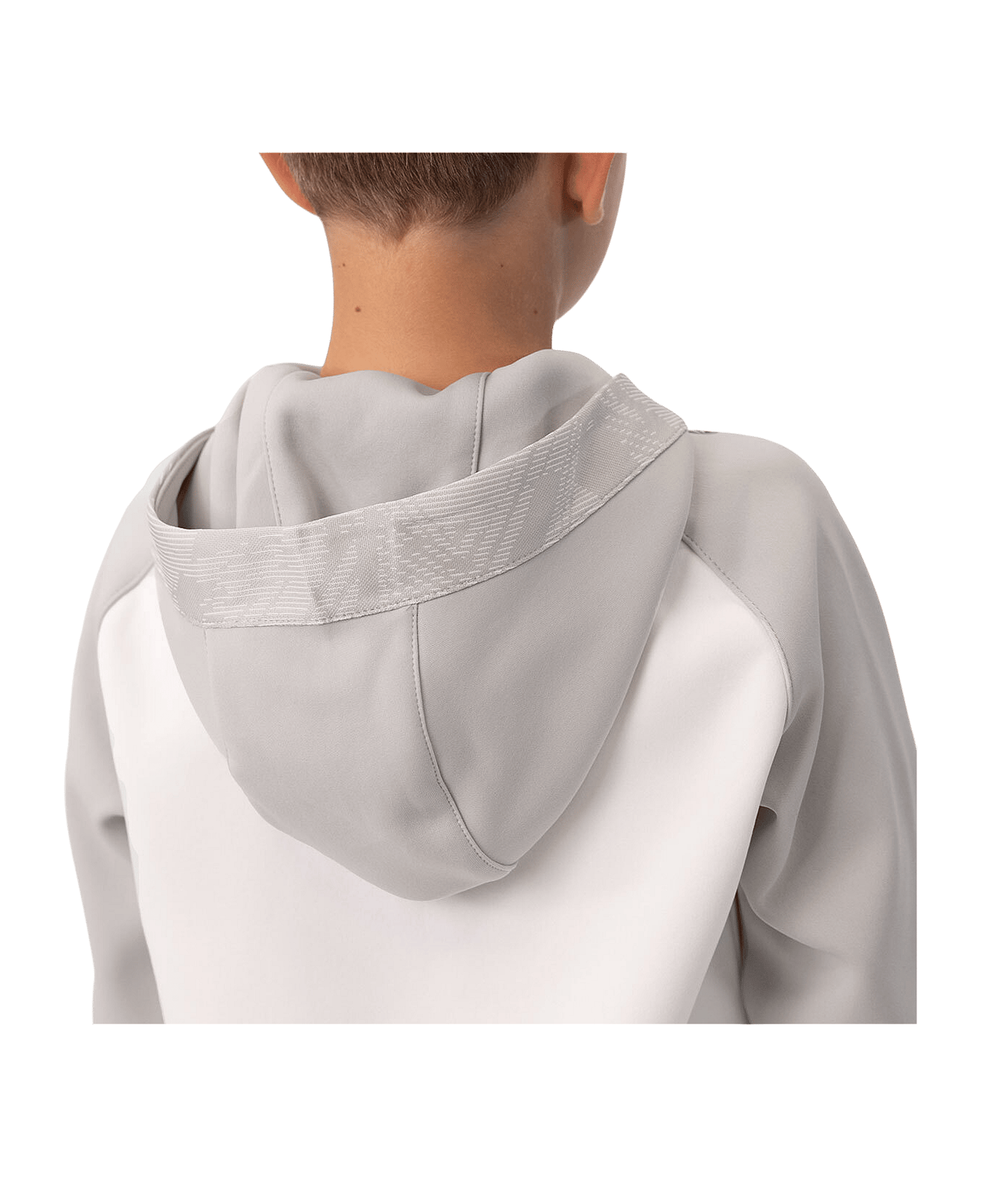 JAKO Iconic Kapuzenjacke Kids Weiss Grau F016 | - weiss