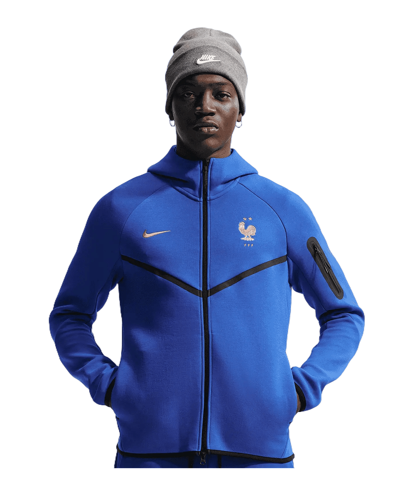 Nike FFF Frankreich Fleece Jacke Blau F480 - blau
