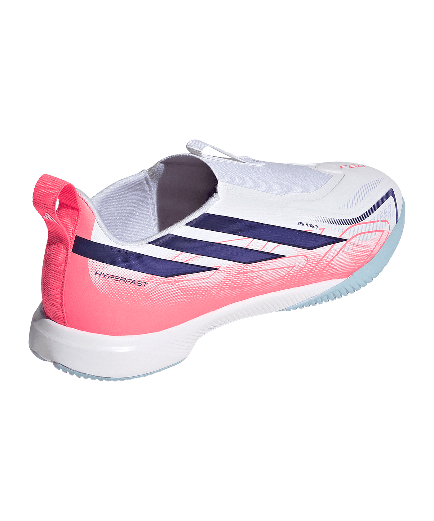 adidas F50 Hyperfast League Laceless IN Kinder Weiß - weiss